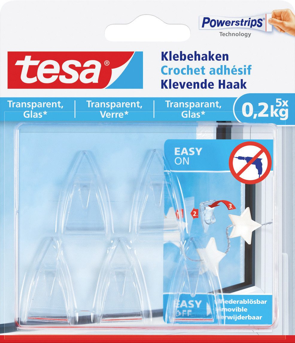 tesa Klebehaken tesa Klebehaken Traglast 200 g, 5 Stück