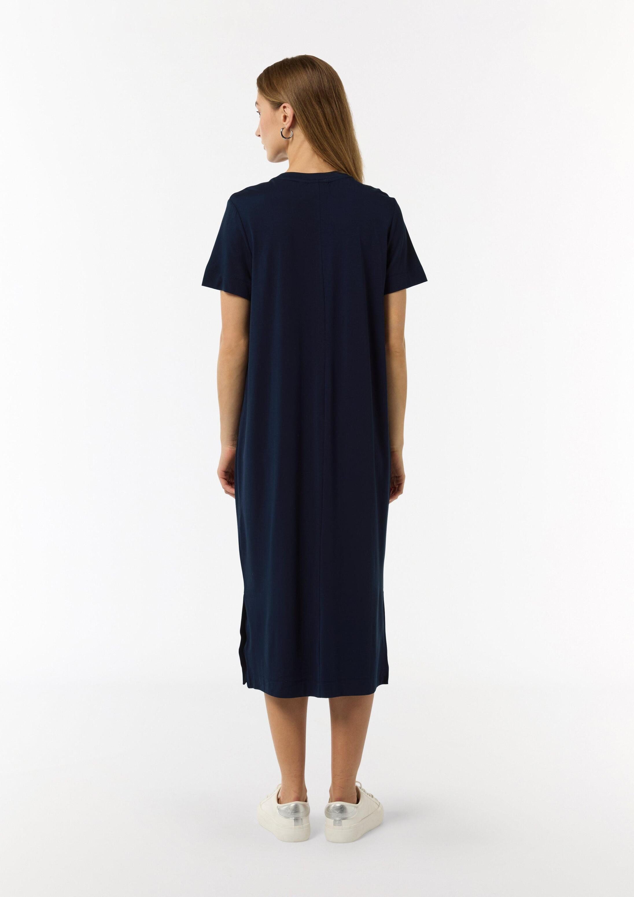 comma Midikleid Kleid Kleid mit Rundhalsausschnitt