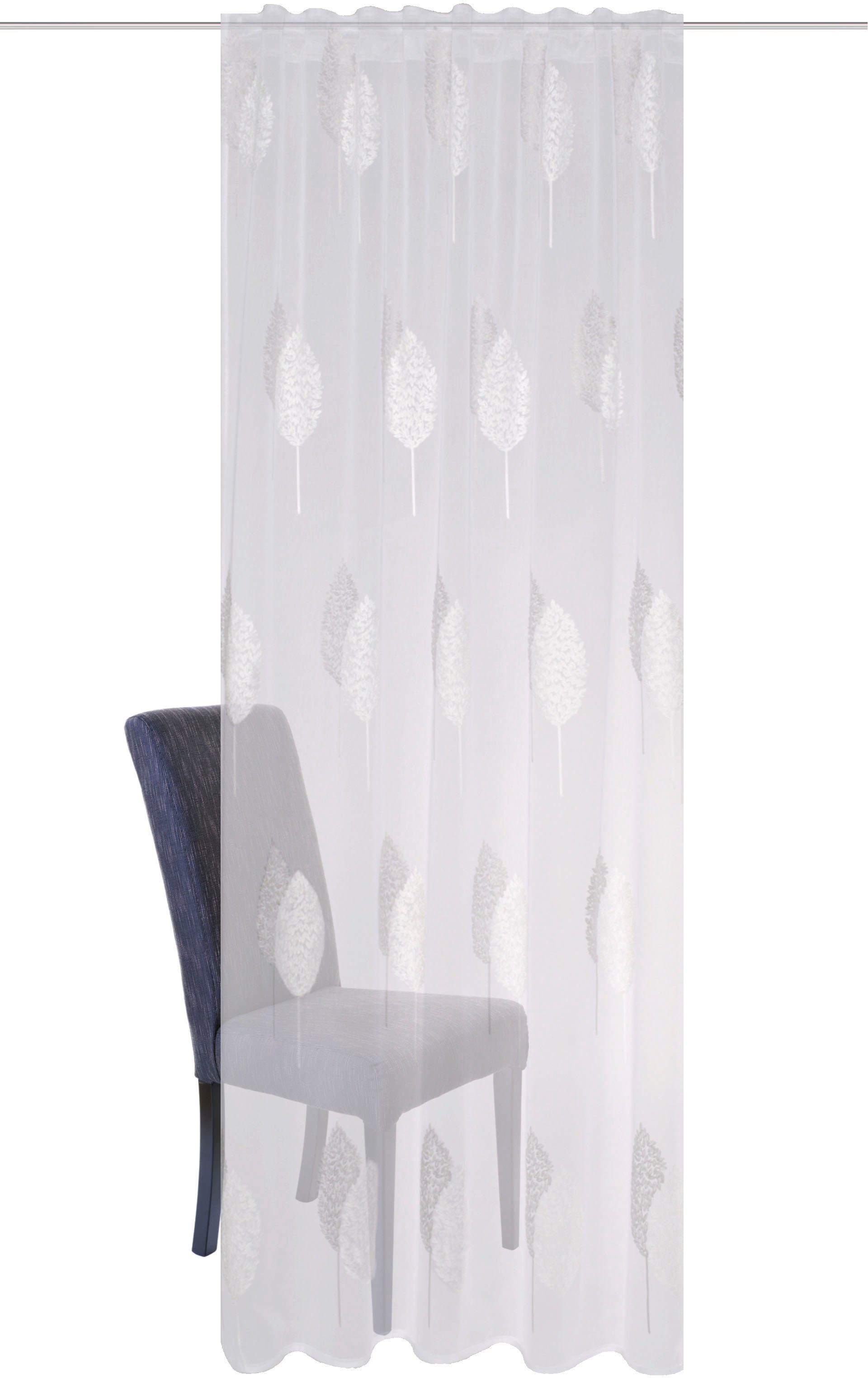 HOME WOHNIDEEN Gardine ALAVARO (1 St), Multifunktionsband, transparent, HxB: 245x140, Kombibandschal – Bild 5 von 5
