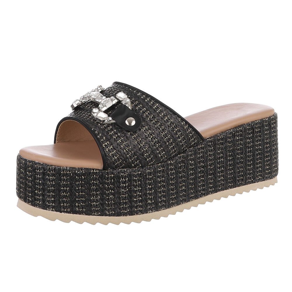 Ital-Design Plateau-Sandalen mit Schmuckdetail für Damen günstig online kaufen