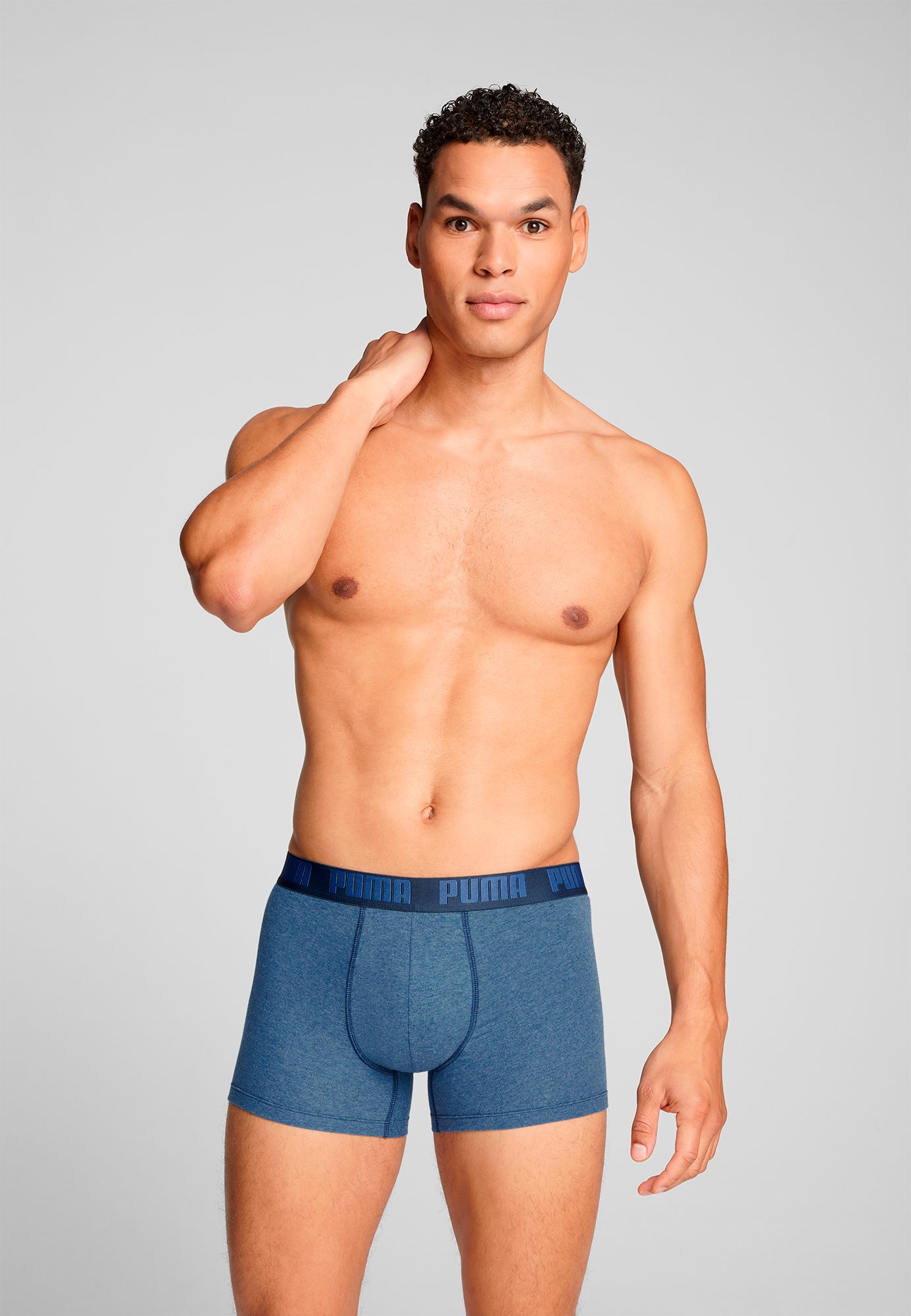 PUMA Boxershorts PUMA MEN EVERYDAY BASIC BOXERS 2P (Packung, 2er Pack) mit Puma Webbund