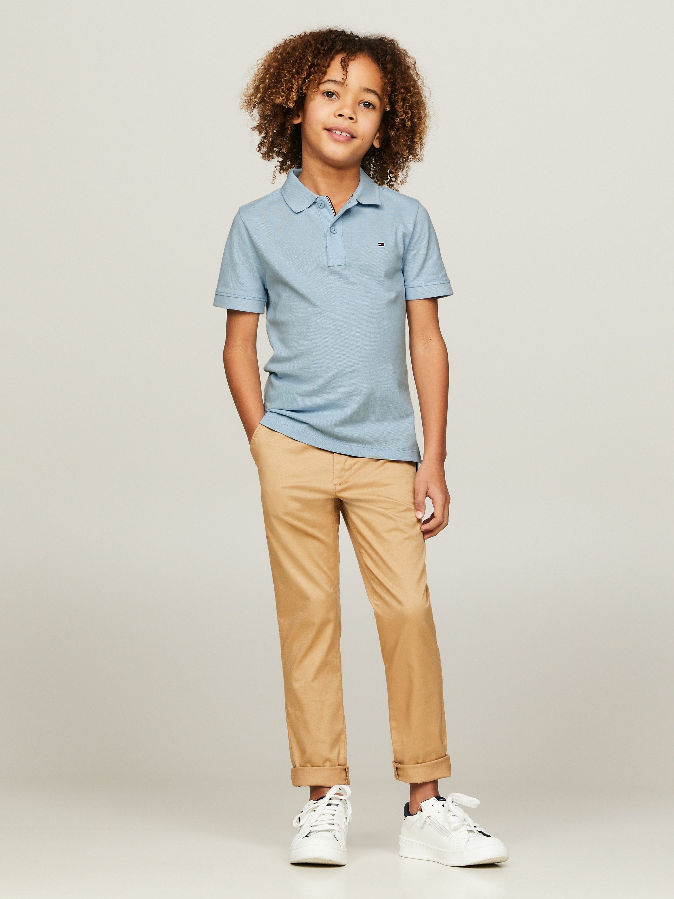 Tommy Hilfiger Poloshirt FLAG POLO SS mit Logostickerei
