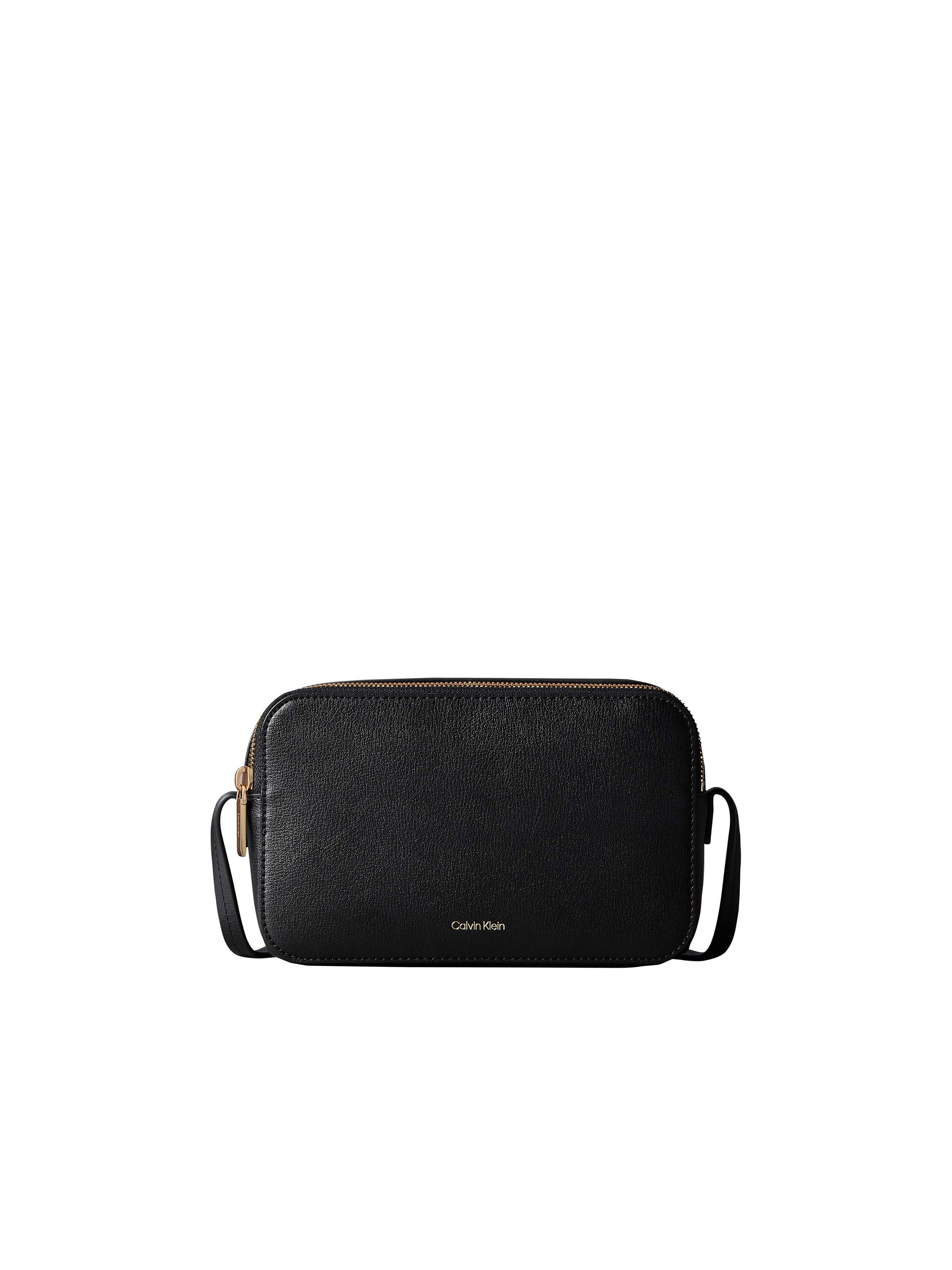 Calvin Klein Umhängetasche FOIL LOGO ELONGATED CAMERA BAG, Unisex Mini Bag, Schultertasche mit CK-Logo