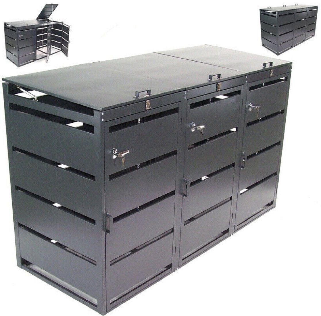 Apex Mülltonnenbox Mülltonnenbox Mülltonnenverkleidung 3er 240L Mülltonne 57061 (1 St)