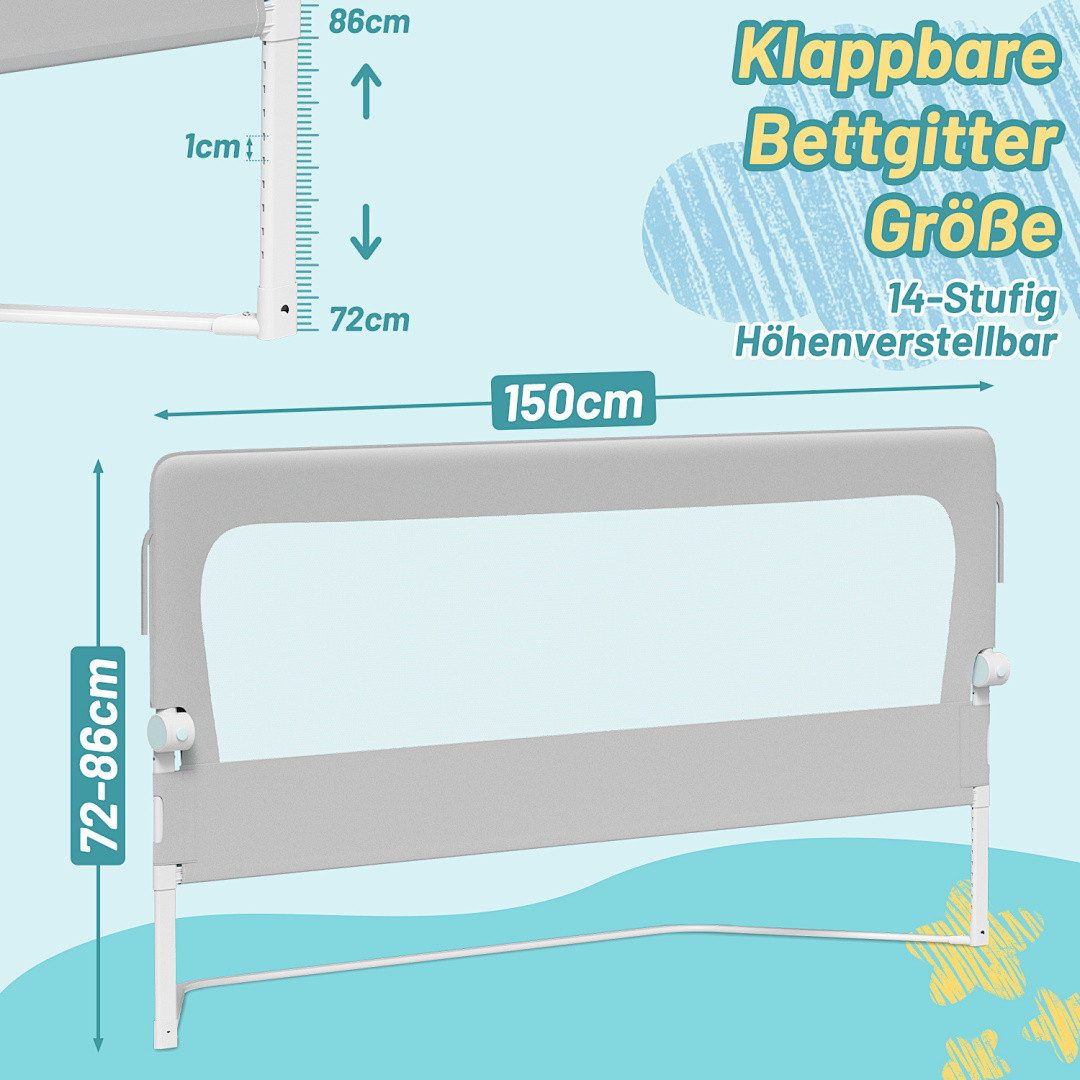 Clanmacy Bettschutzgitter Bettgitter Kinderbettgitter Babybettgitter Kinder günstig online kaufen
