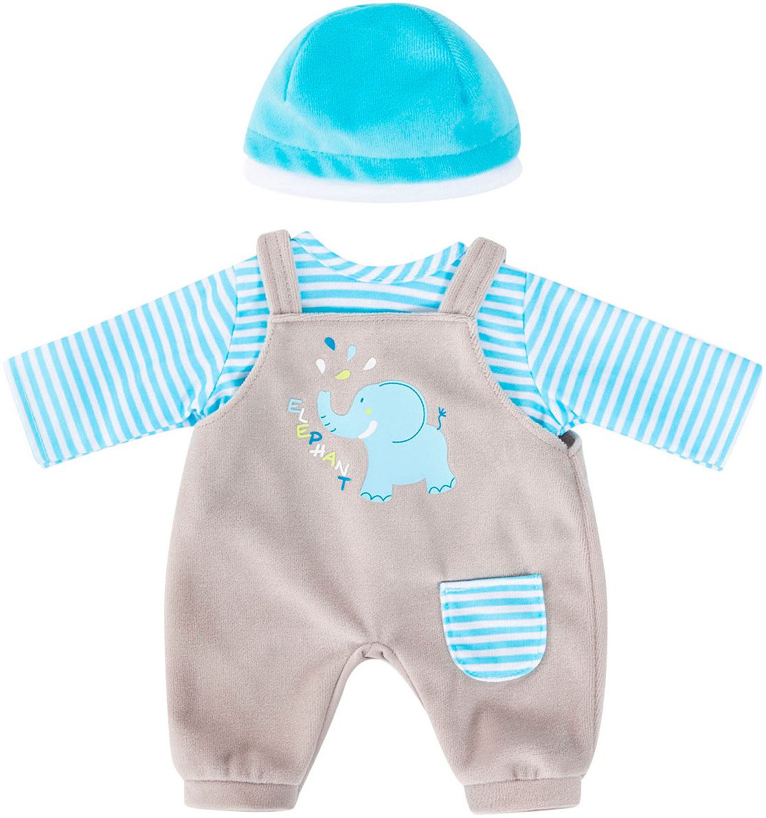 Bayer Puppenkleidung Obert/Latzh. Elefant (Set, 3-tlg) günstig online kaufen