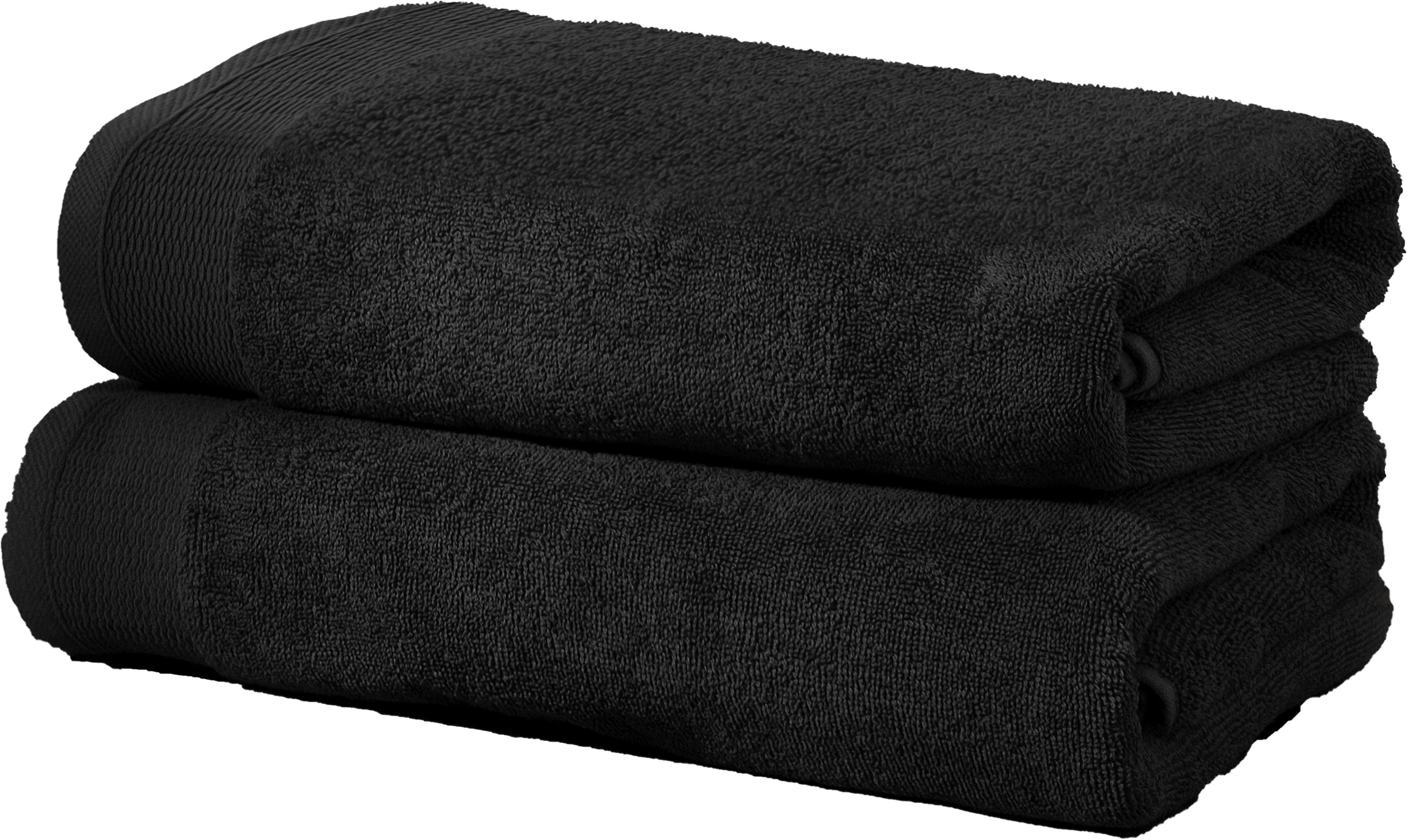 OTTO home Handtücher Fenya, flauschig und weich, Premium Handtücher, Duschtücher, 550gr/m², Webfrottier (2-St), mit Bordüre, Set, 100% Baumwolle, Hotel-Qualität, 5 Jahre Garantie