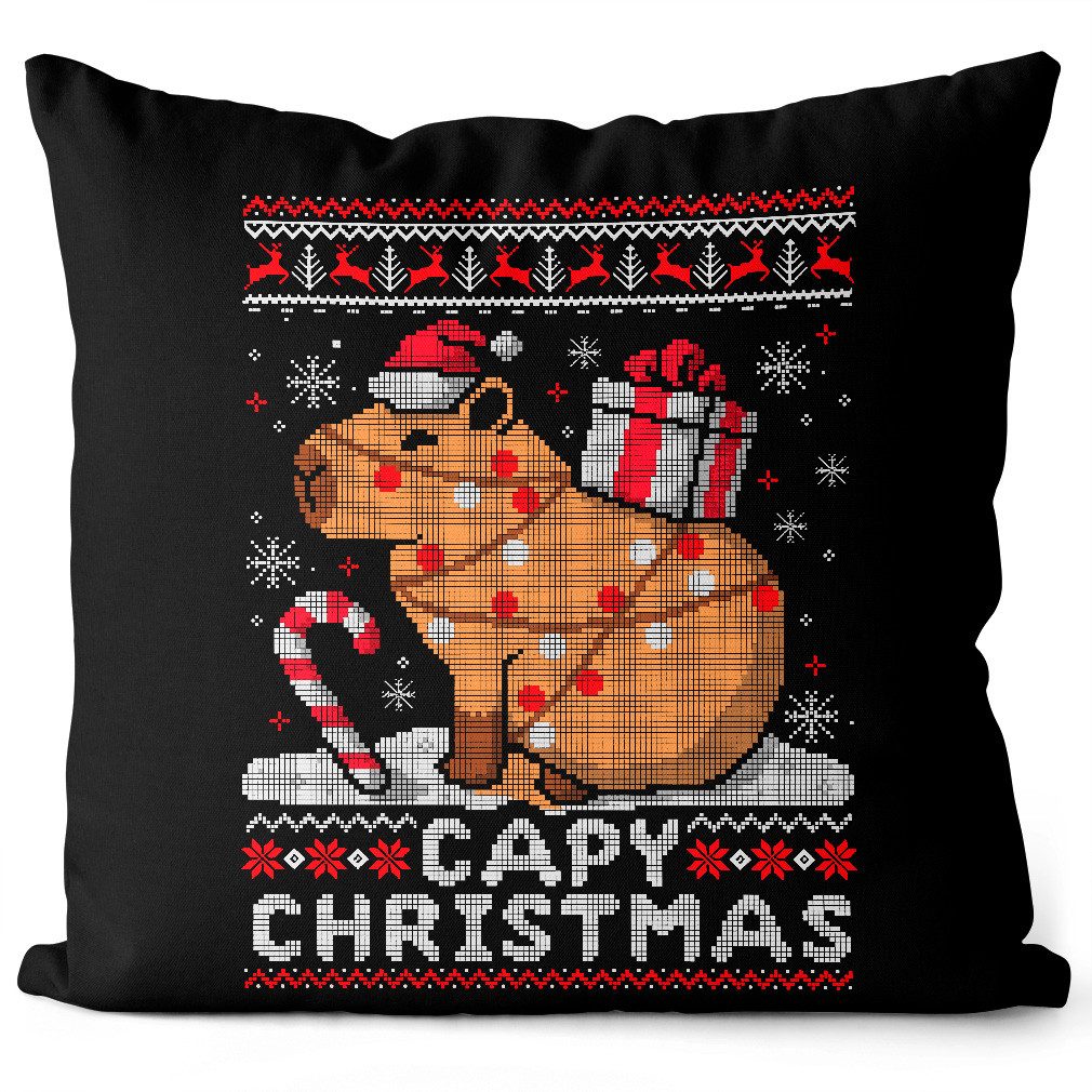 style3 Dekokissen, capybaras capibara kapibara kapibarra weihnachts