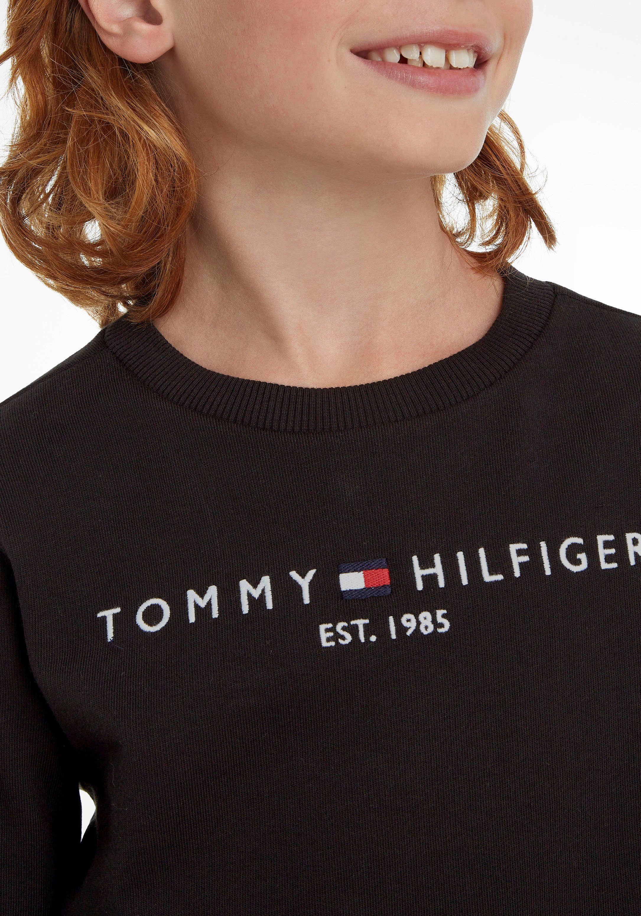 Hilfiger Jungen und Sweatshirt ESSENTIAL Mädchen Tommy für SWEATSHIRT