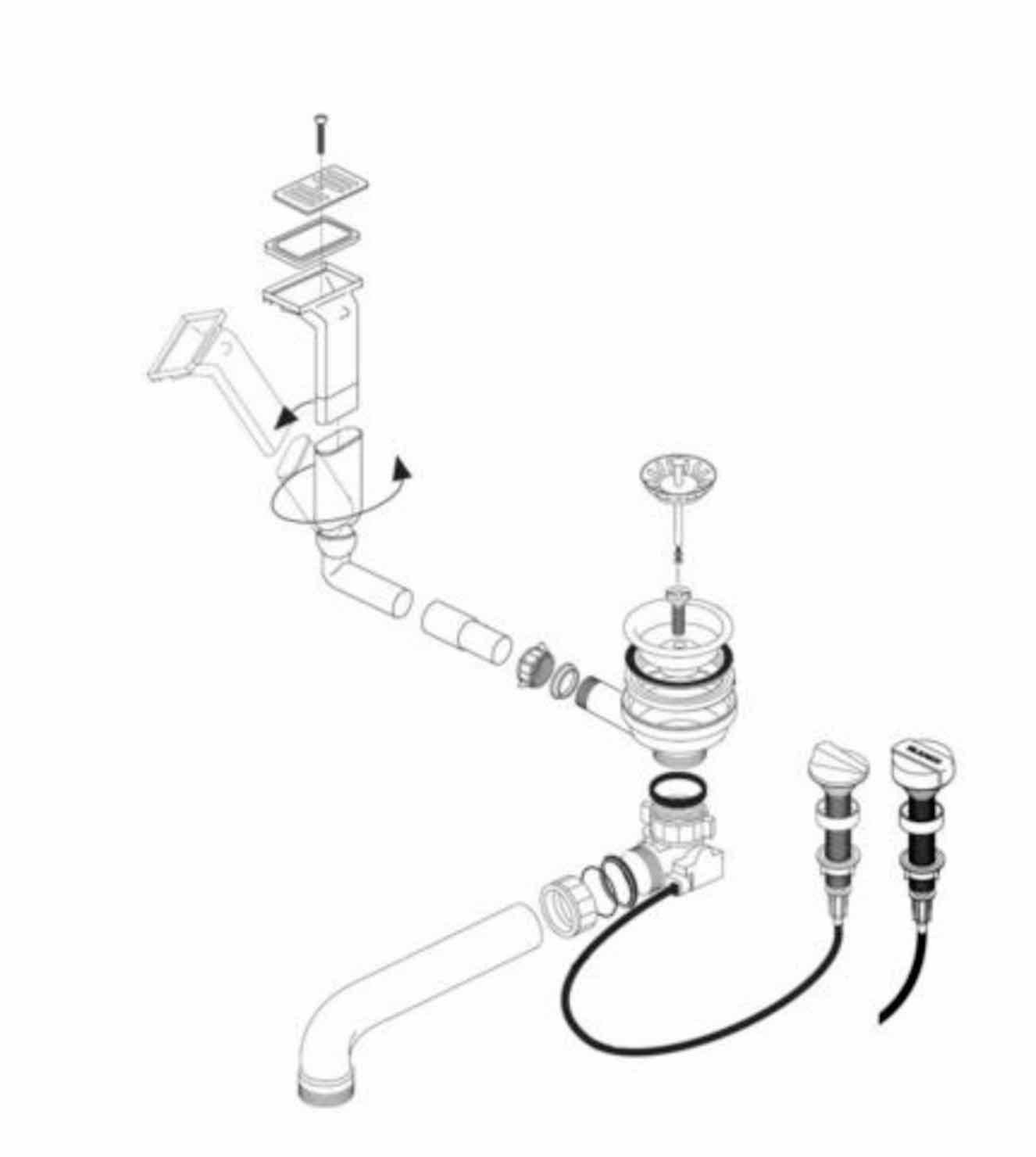 Blanco Einbauspüle Blanco Ablaufgarnitur 3,5'' Sieb Ablauffernbedienung LEXA 5S, ZIA 45S