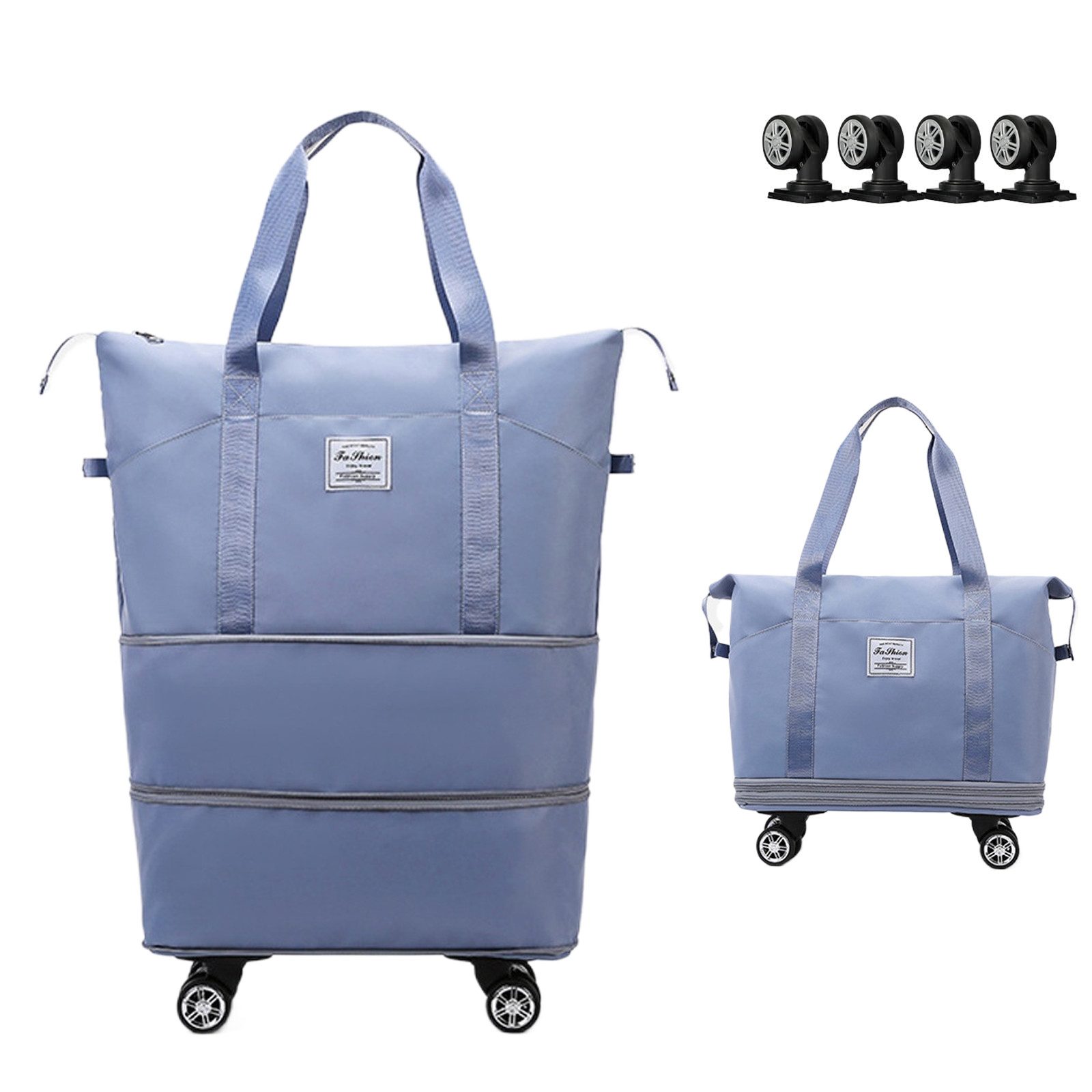 Coonoor Reisetasche Große Erweiterbare Reisetasche mit Rollen, faltbare Han günstig online kaufen