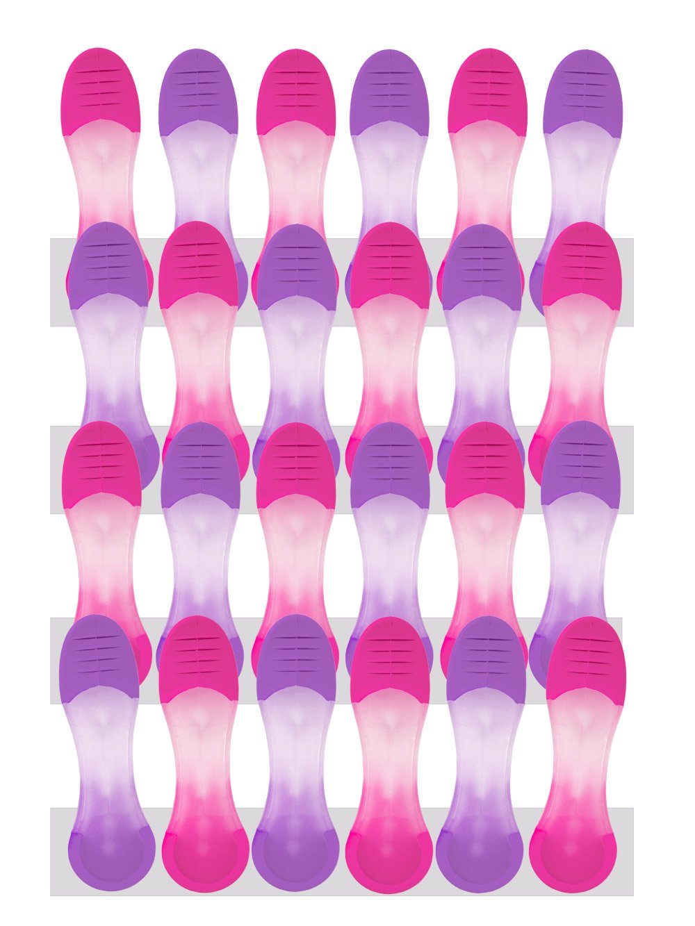 trendfinding Wäscheklammern 24 XXL Wäscheklammern mit Federn aus Edelstahl Lila-Pink, Langlebigkeit durch Federn aus Edelstahl, neueste Klammertechnik