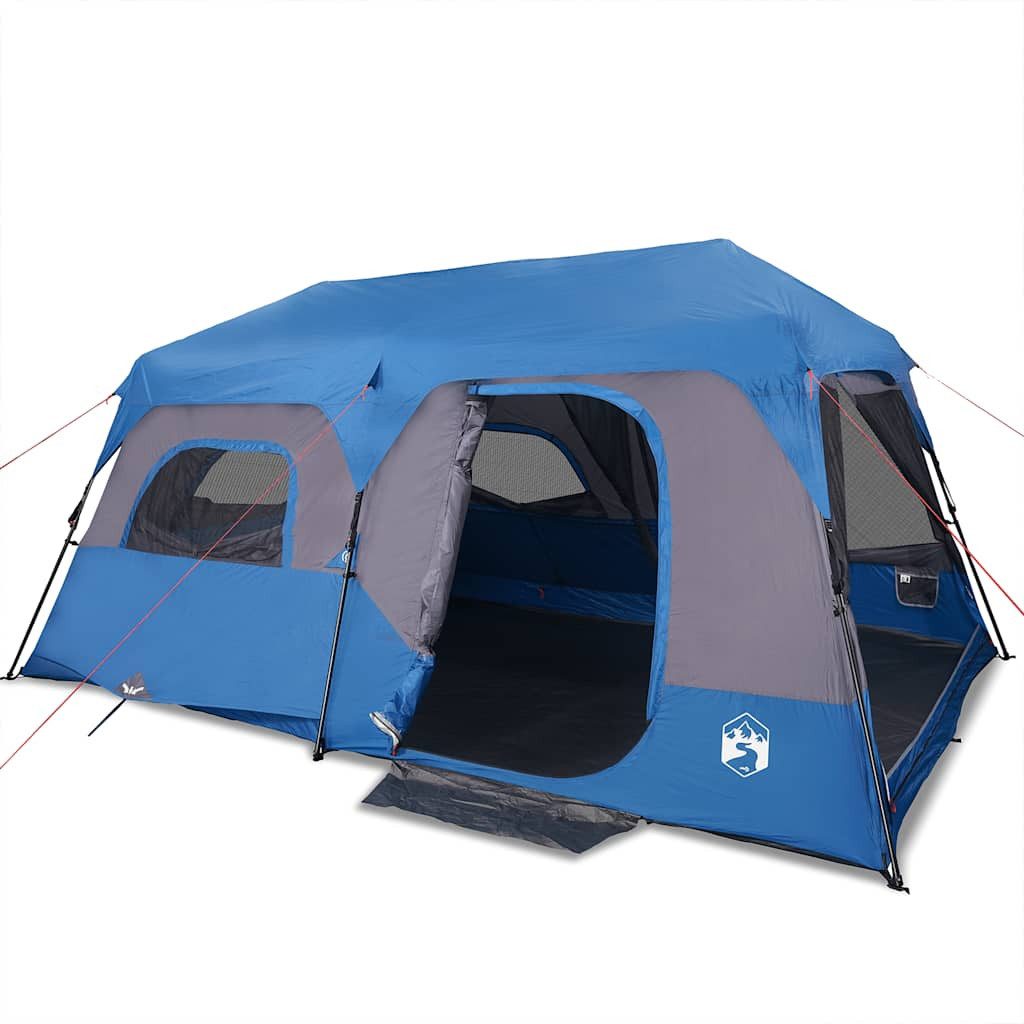 Kuppelzelt Familienzelt 9 Personen Blau Quick Release Wasserdicht
