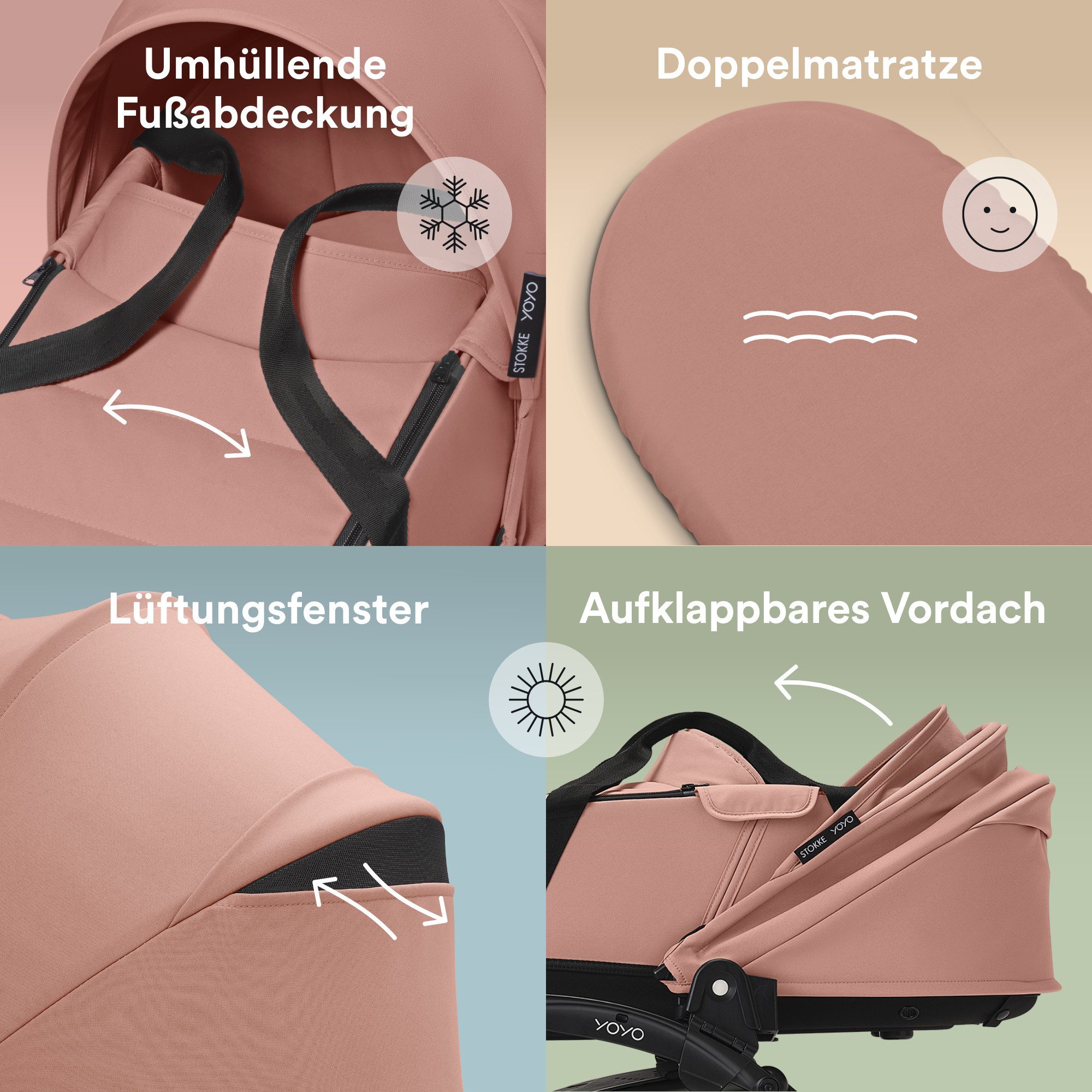 Stokke Kinder-Buggy YOYO³ Kinderwagen mit Liegewanne
