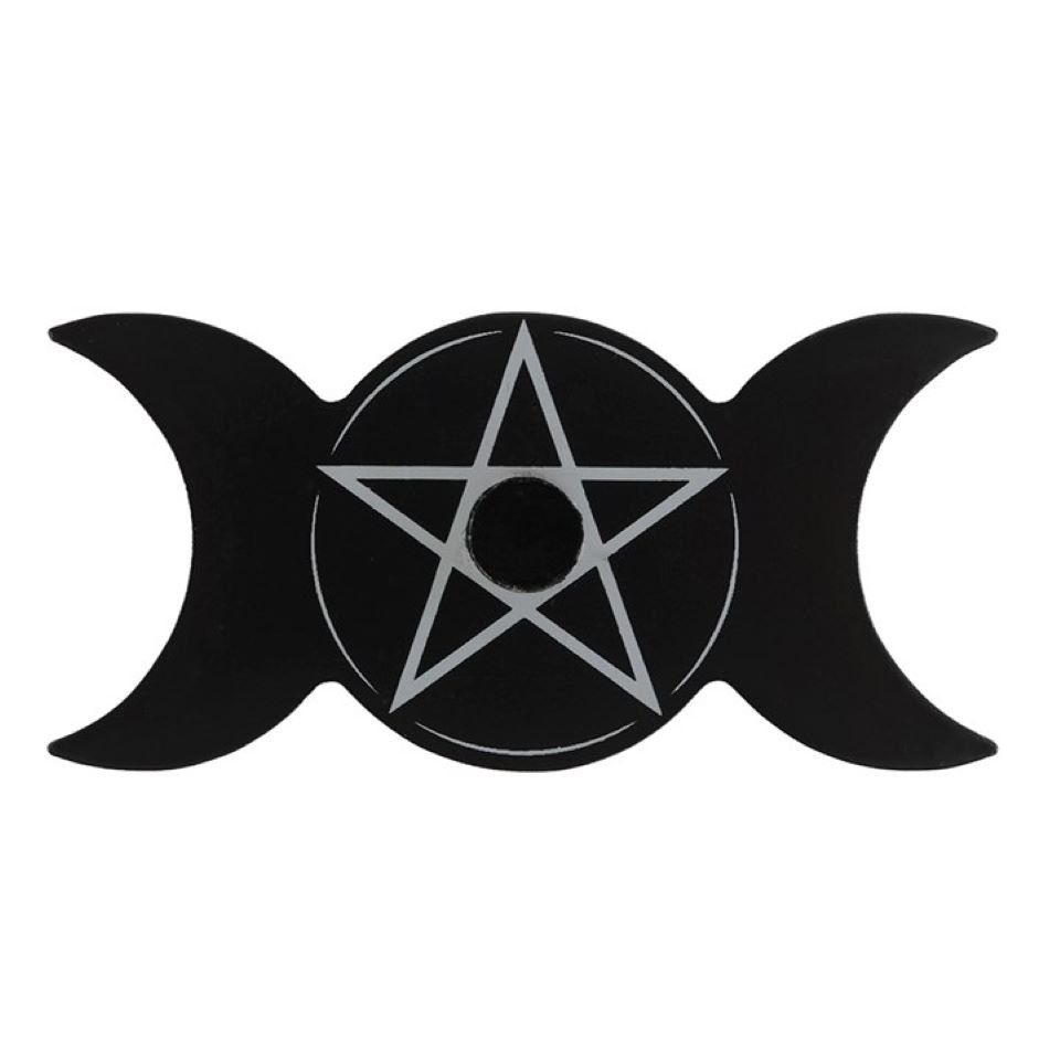 MystiCalls Kerzenhalter Spell Candle Halter Triple Moon - Wunschkerze, Black Magic, Witchcraft, Hexe… Ohne