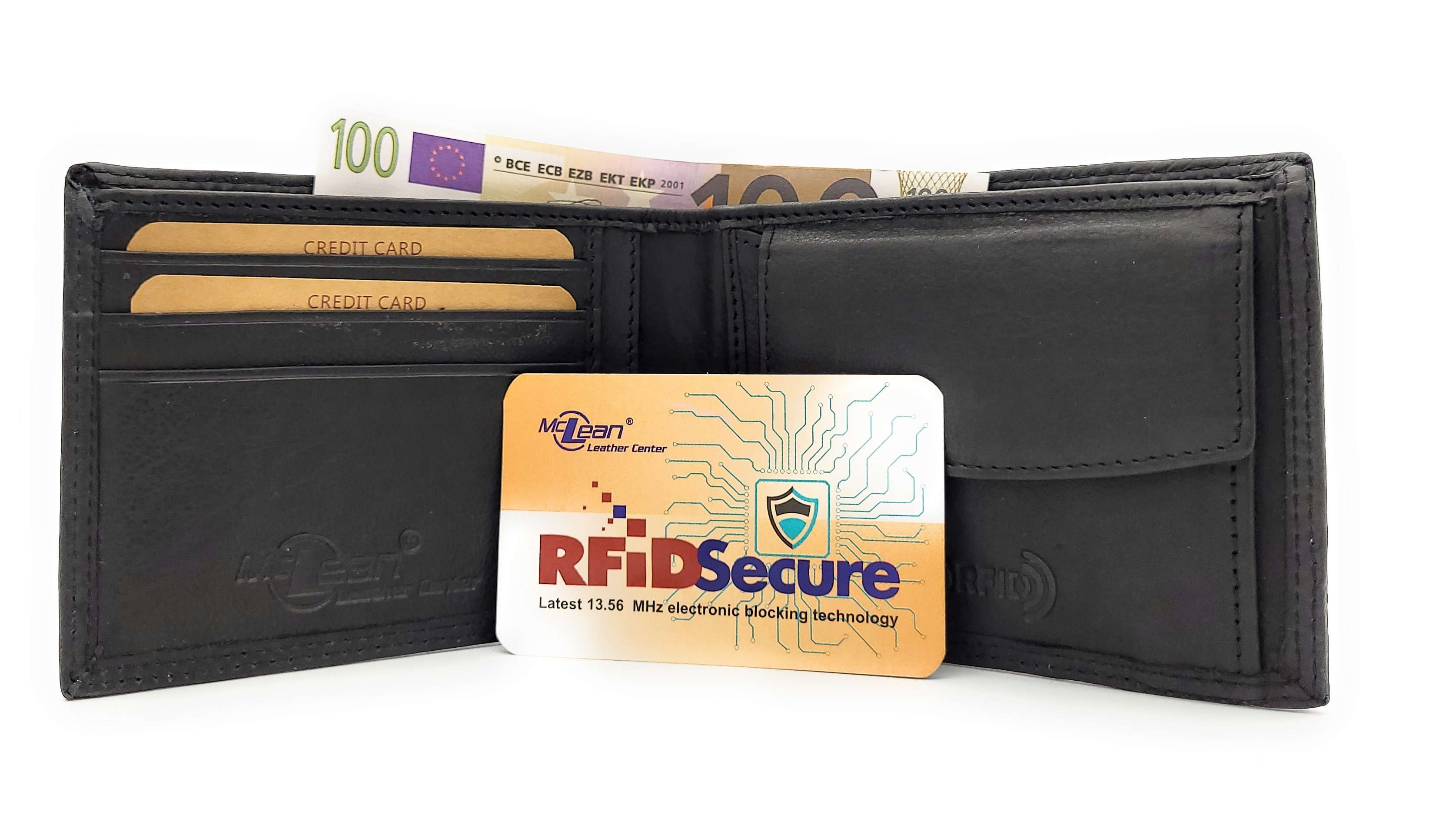 JOCKEY CLUB Geldbörse Portemonnaie, echt Leder, mit RFID Schutz, Volllederausstattung