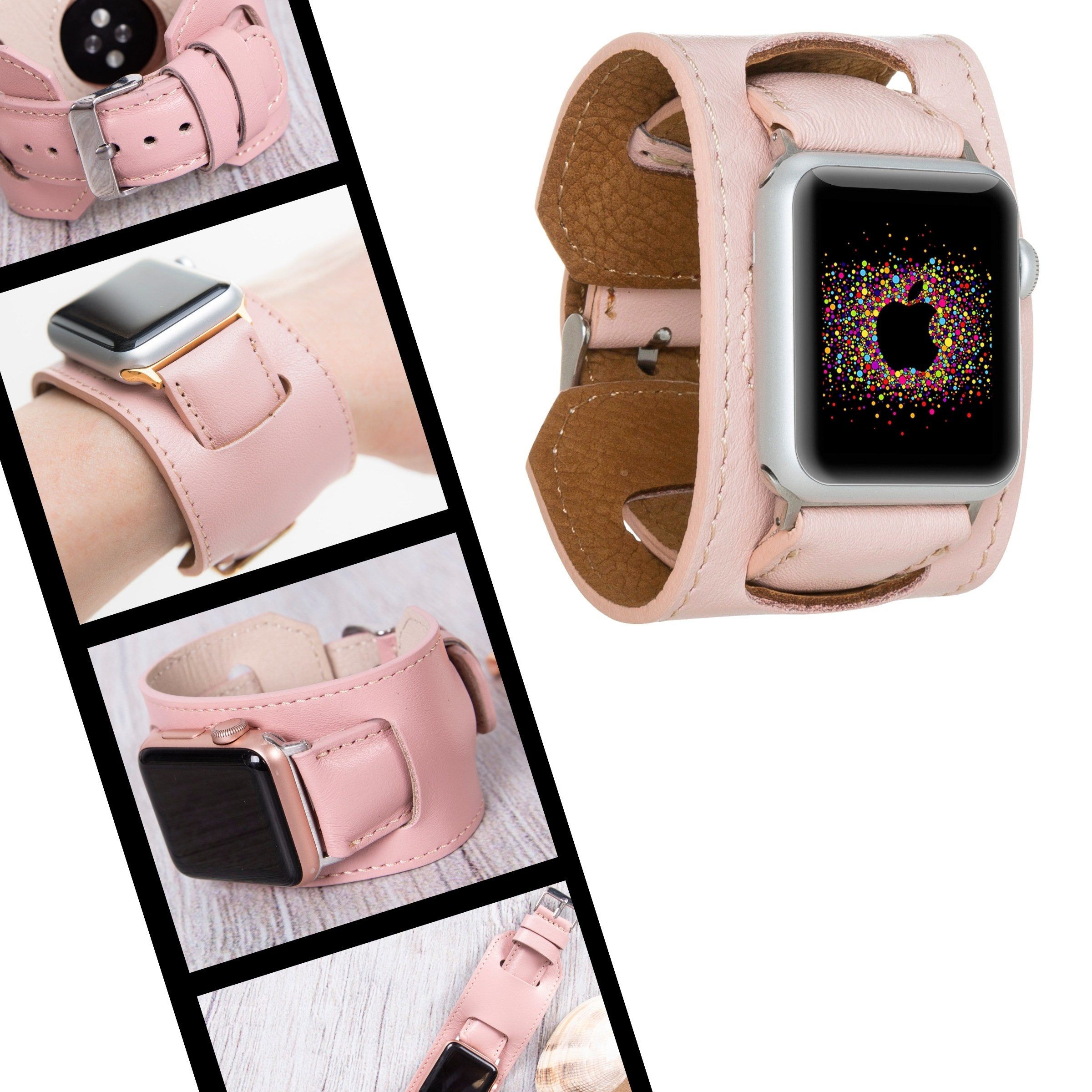 Renna Leather Smartwatch-Armband Apple Watch Band für Series 11/10 / Ultra/9/SE/8-1 Echtleder Armband