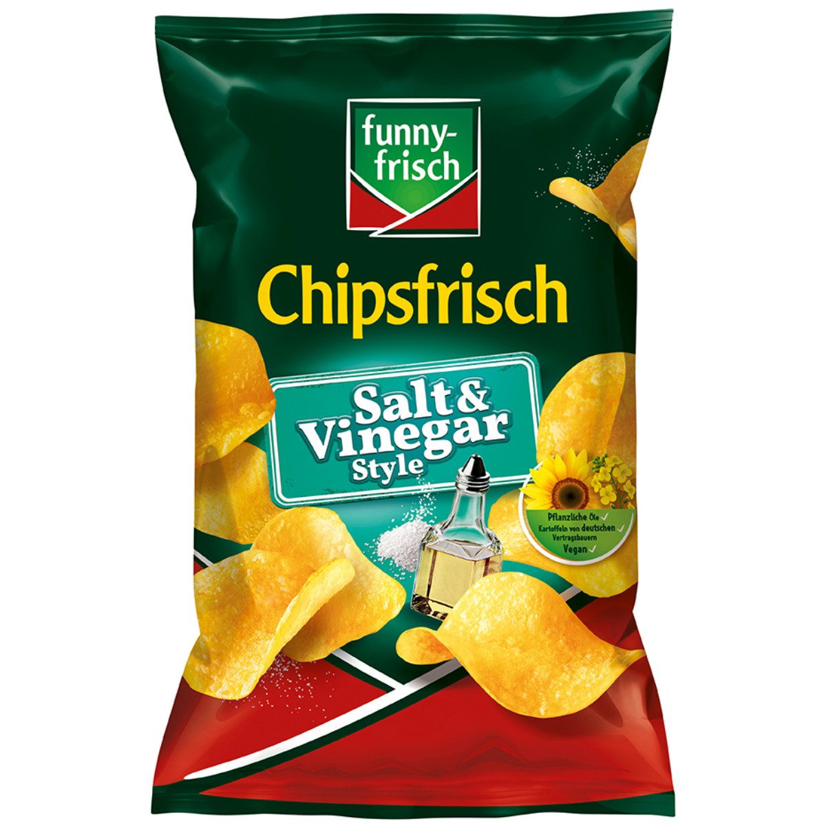 funny-frisch Knabberei, funny frisch Chipsfrisch Salt und Vinegar britischer Geschmack 150g