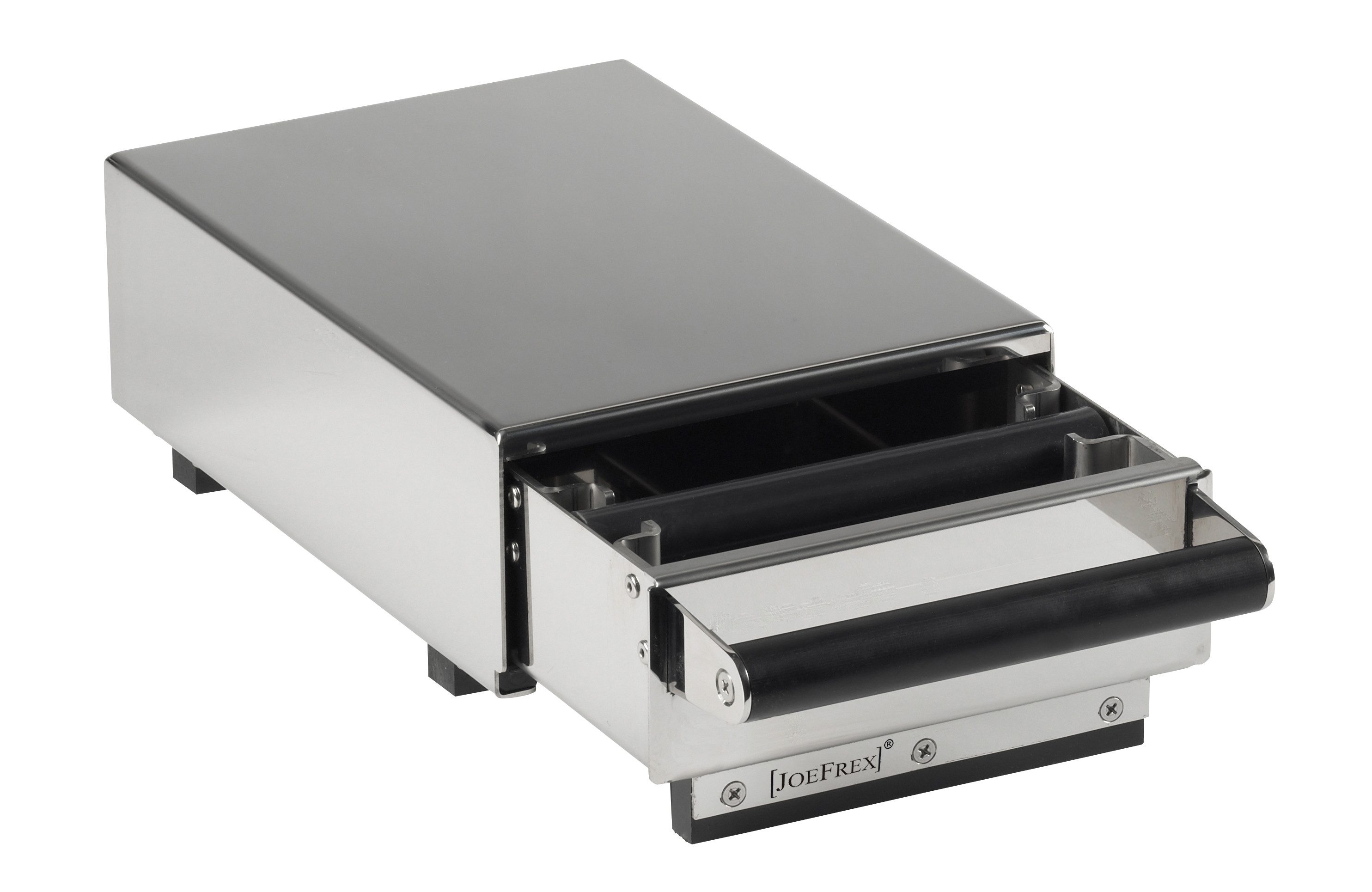 JOEFREX Kaffeemühle Sudschublade 23x30x11cm Edelstahl Abklopfbehälter für Siebträger