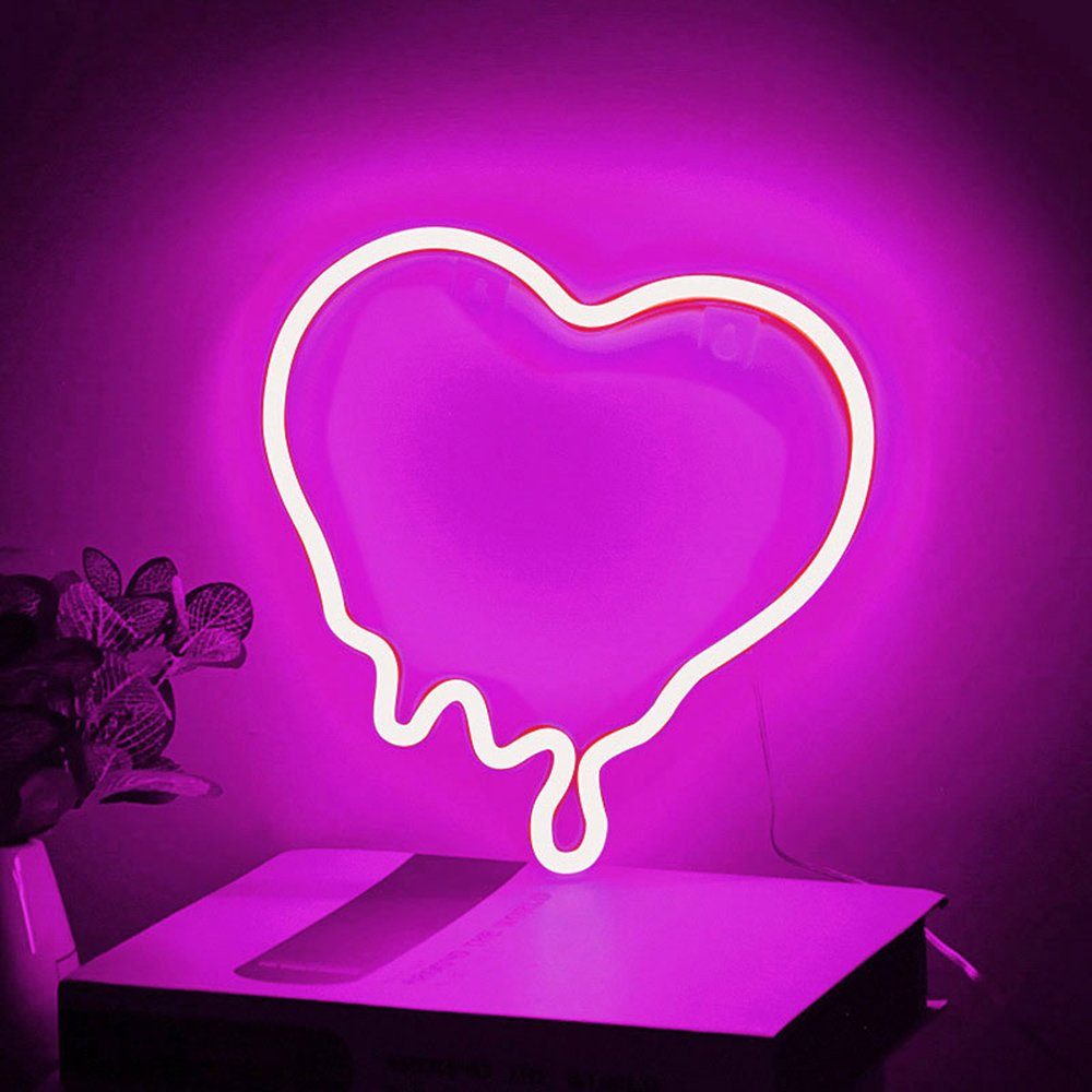Rosnek LED Dekolicht Schmetterling/Kirsche/Herz, für Schlafzimmer Weihnachten, Kinderzimmer Deko