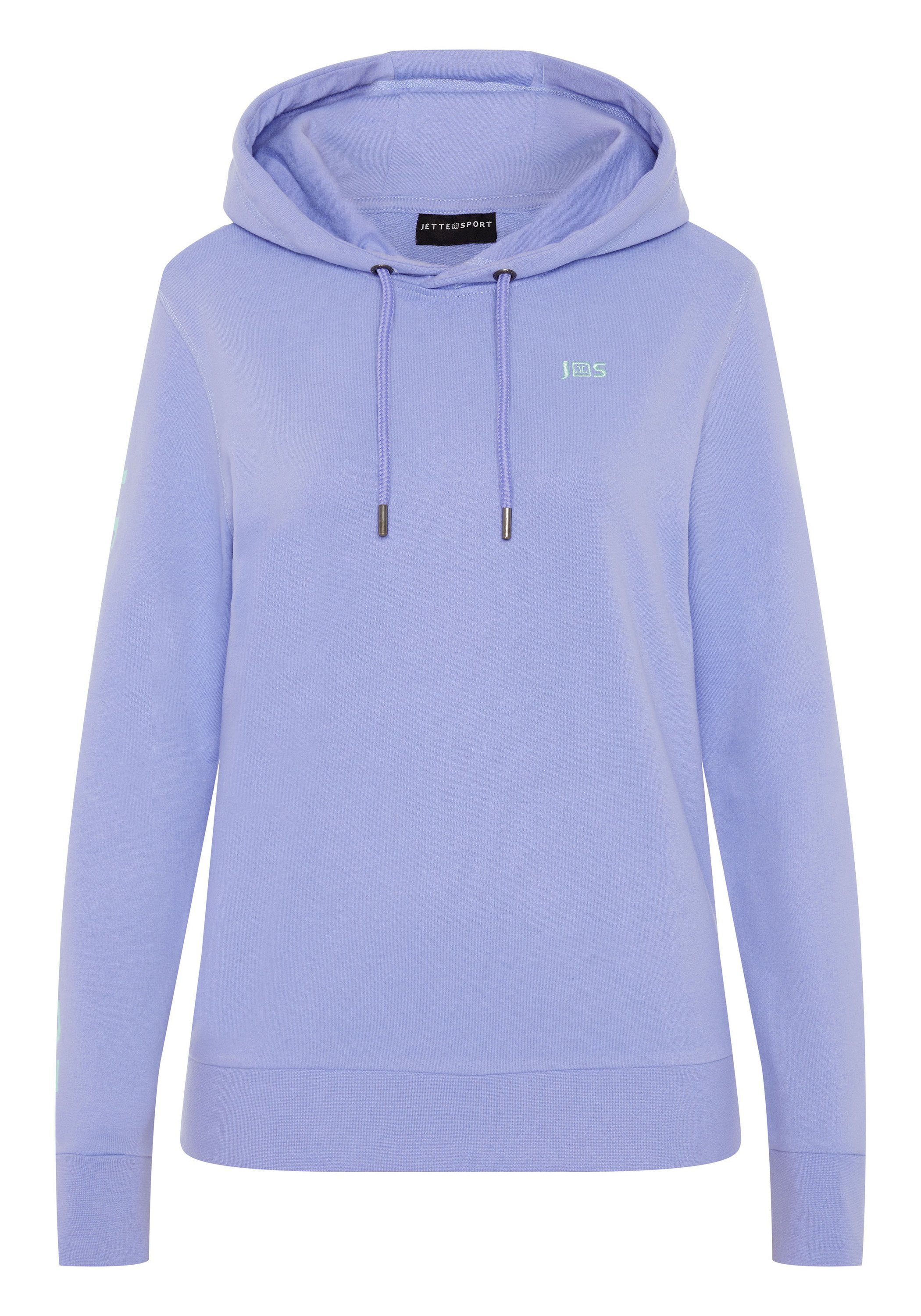 JETTE SPORT Kapuzensweatshirt mit kleinem Logodruck 17-3930 Jacaranda