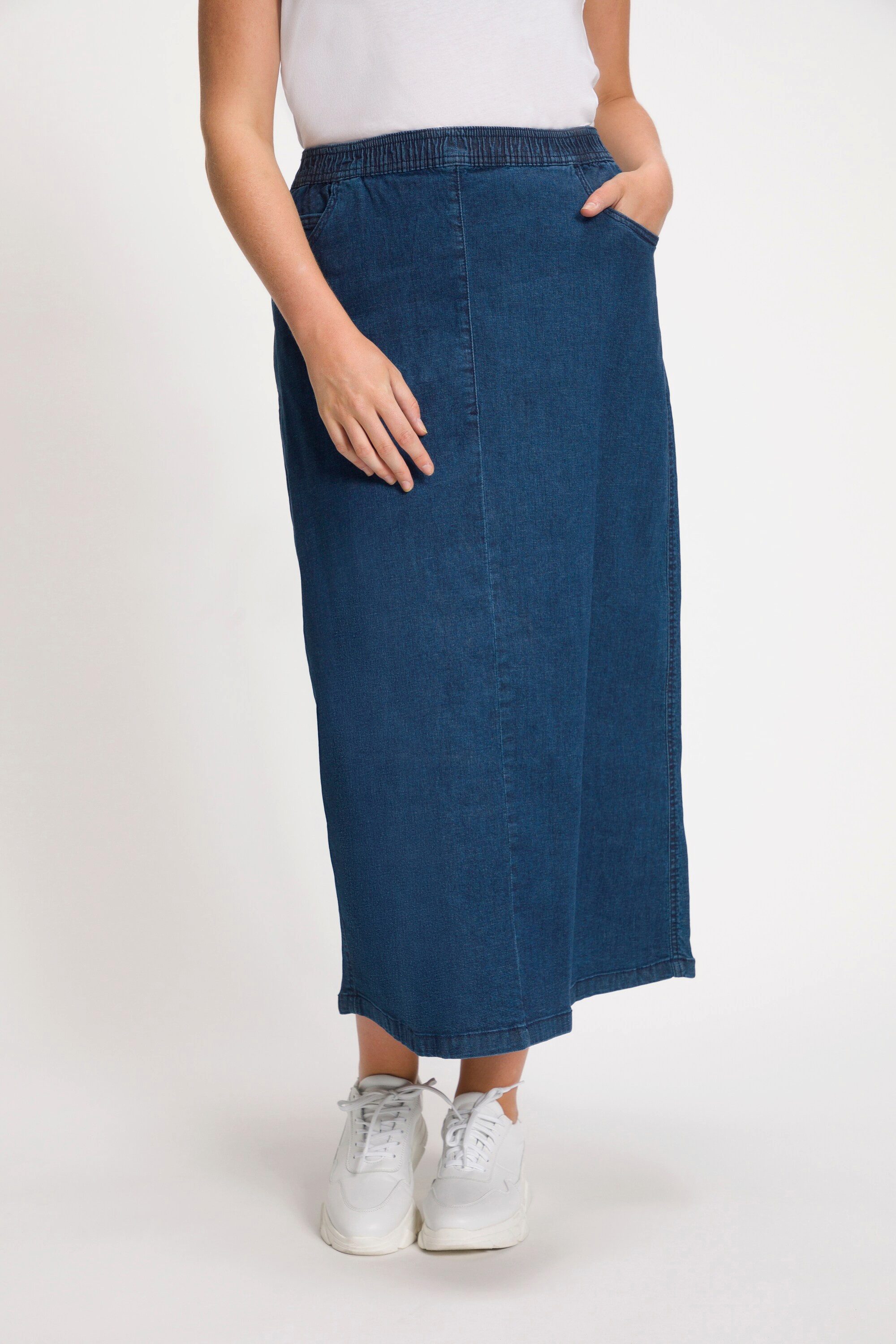 Ulla Popken Jeansrock Jeans-Rock ausgestellt Elastikbund günstig online kaufen