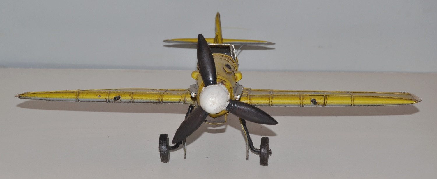 JS GartenDeko Modellflugzeug Modellflugzeug Marke Messerschmitt ME BF 109 aus Blech L 41 cm