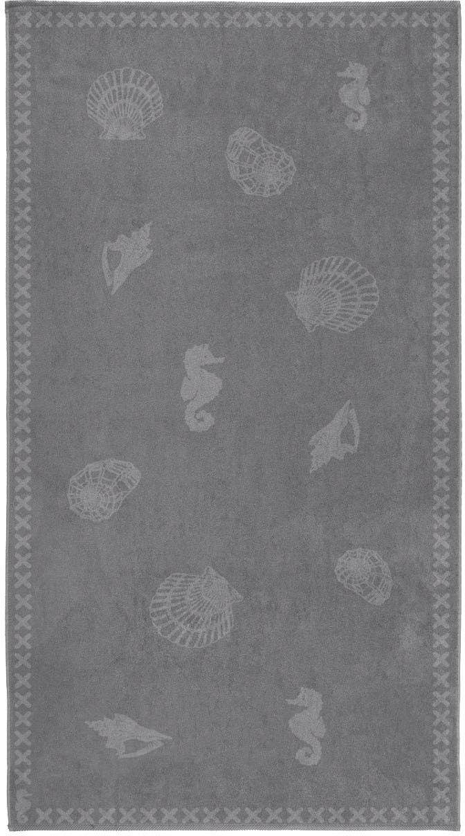 Seahorse Strandtuch Shells, Jacquard-Velours (1-St), mit günstig online kaufen