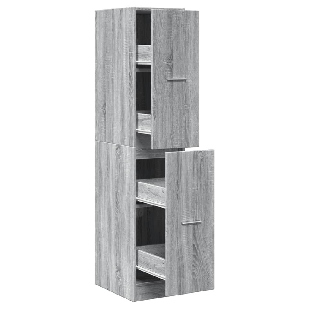vidaXL Apothekerschrank 30 x 41 x 1445 cm Apothekerschrank Grau Sonoma 30x41x144,5 cm Spanplat