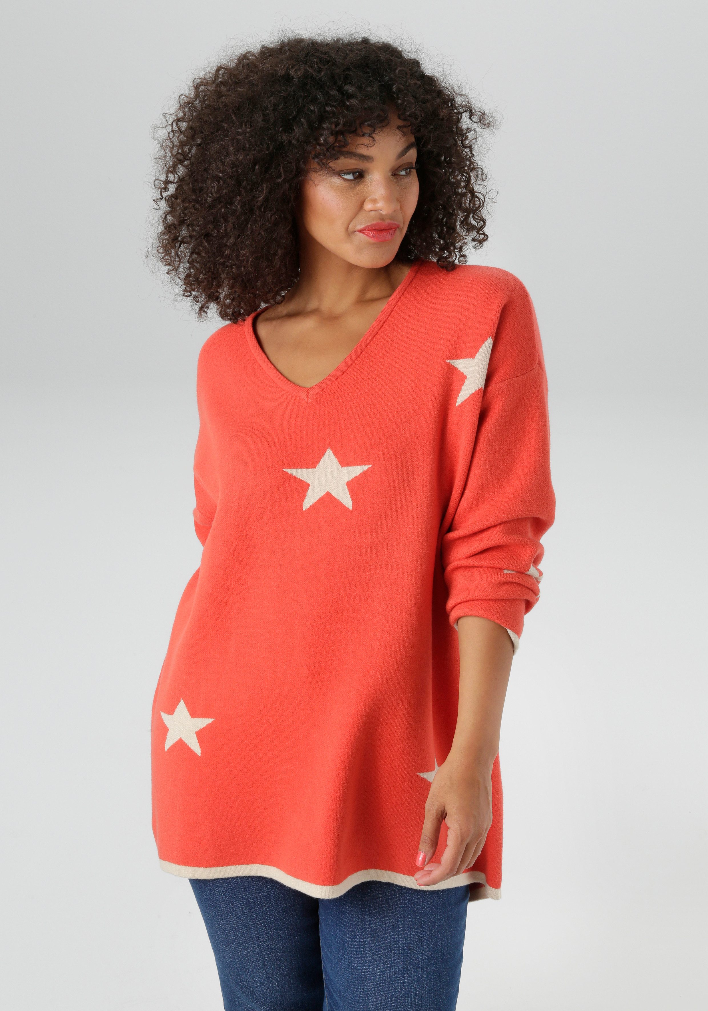 Aniston PLUS Strickpullover Vokuhila - hinten günstig online kaufen