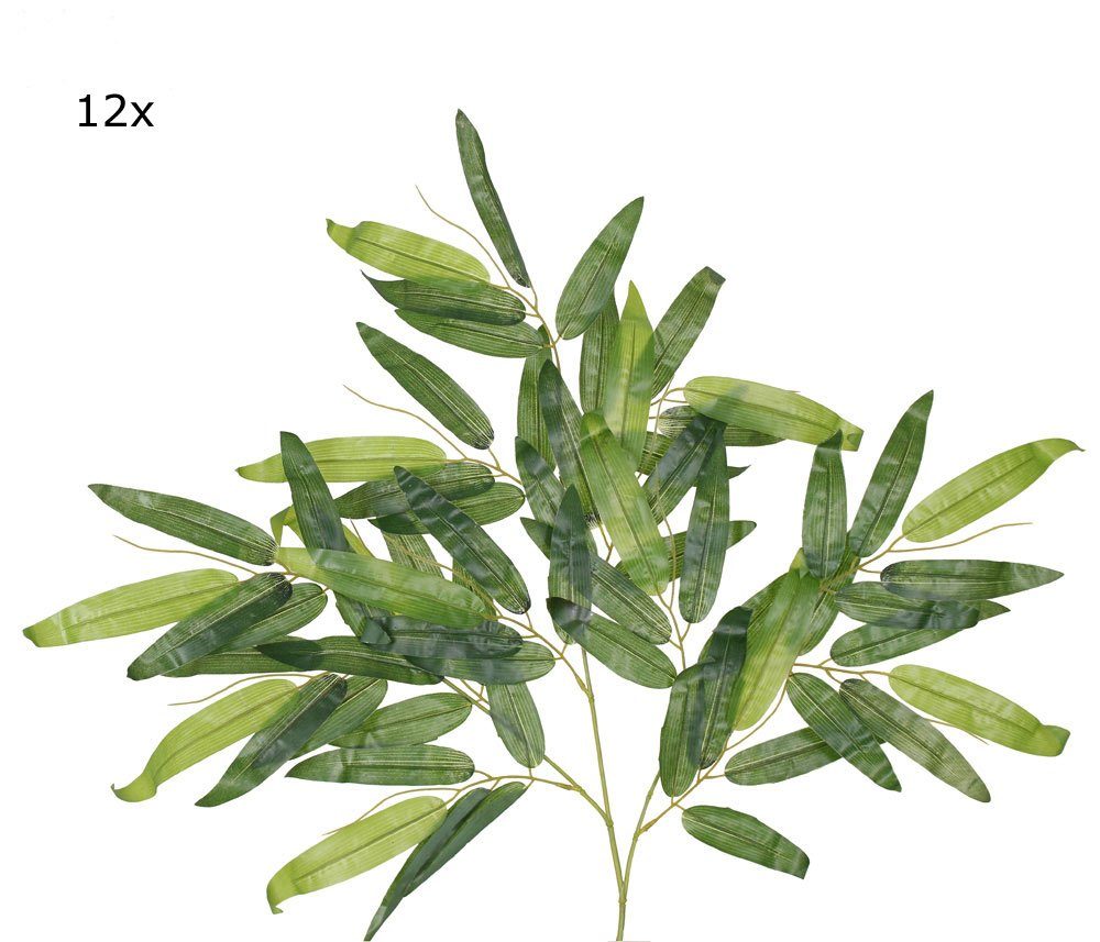 Dekoration 60 Kunstpflanze cm 12 Künstliche Decovego Decovego, Kunstpflanze Stück Bambuszweige
