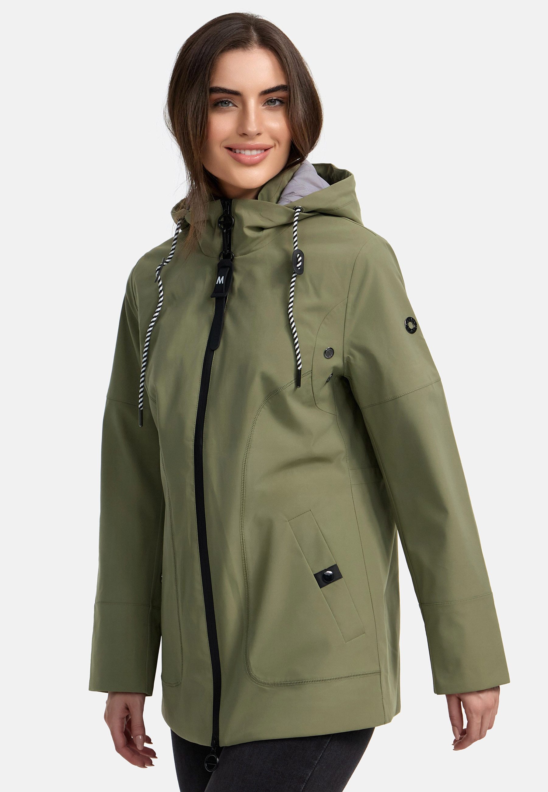 Manisa Regenjacke mit abnehmbarer Kapuze günstig online kaufen