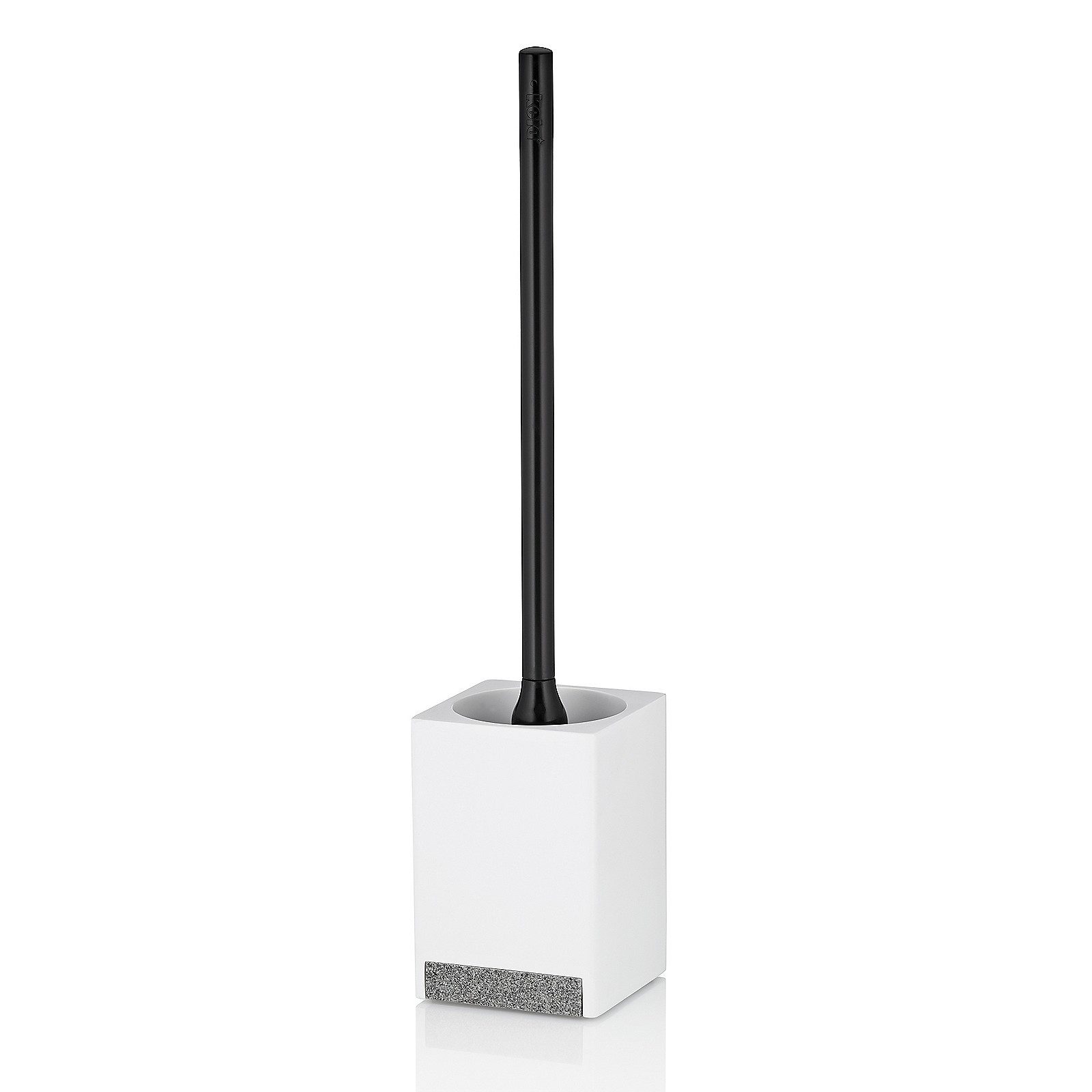 kela WC-Garnitur Cube, quadratische Grundfläche, austauschbarer Bürstenkopf, Mattoptik