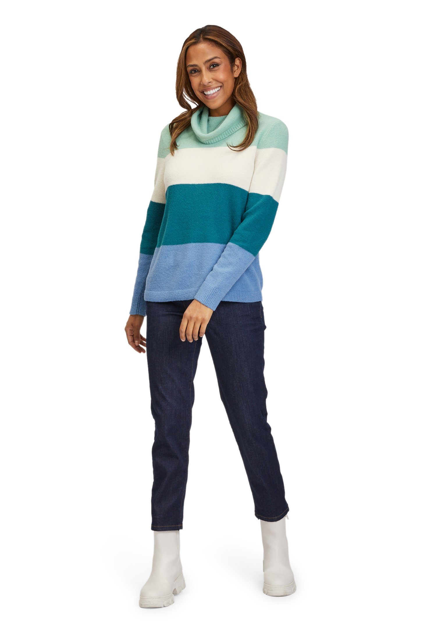 Betty Blocking Barclay mit Strickpullover (1-tlg) Color Strick