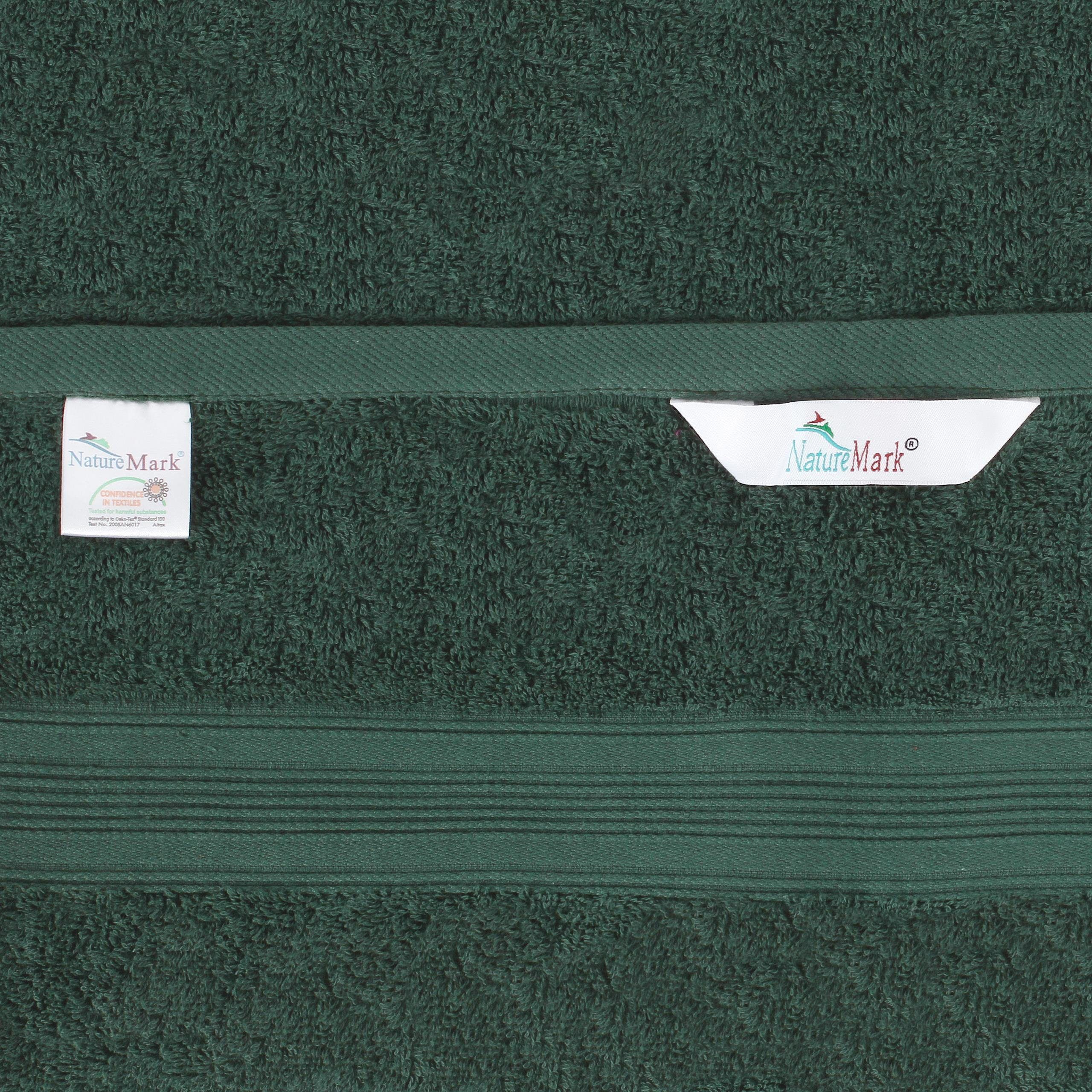 Aufhänger, Dunkel x Frottier mit grün Handtücher (8er-Set), 100% Handtuch NatureMark 50 8X Baumwolle Handtücher 500gsm 100cm, (8-St),