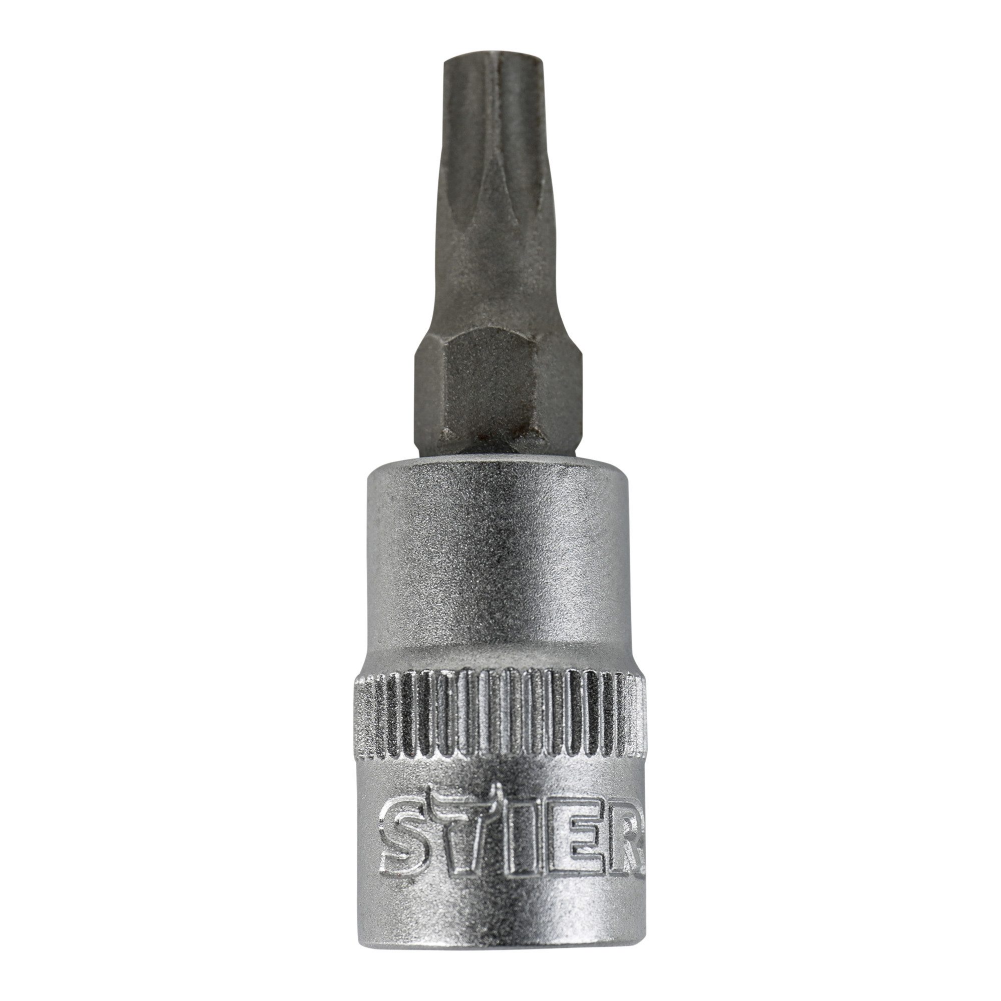 Stier Steckschlüssel STIER Torx-Bit-Steckschlüsseleinsatz 1/4" mit Bohrung Torx 8-30 Dreher
