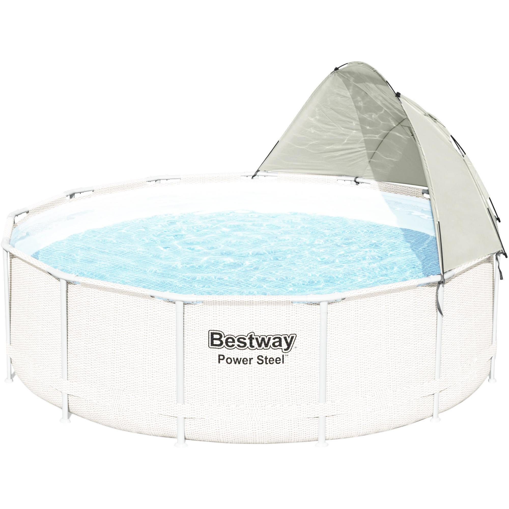 BESTWAY Pool-Abdeckplane Frame Pool Sonnenschutzdach Schattenspender rund 3 (1-St)