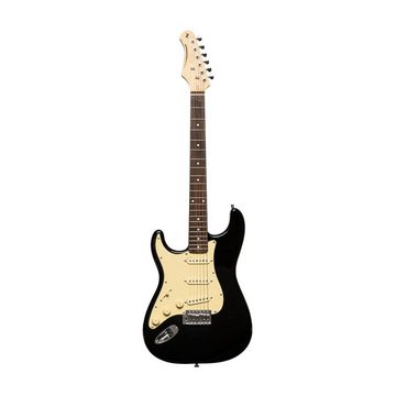 Stagg E-Gitarre SES-30 BK LH Standard "S" E-Gitarre, Linkshändermodell