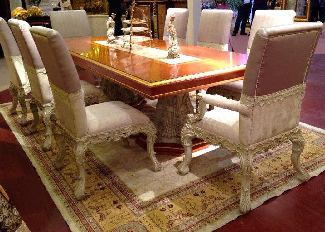 Xlmoebel Sitzgruppe Luxus Holz Esszimmer Кресла für Einzelplatz E66 Klasse, Hergestellt in Europa