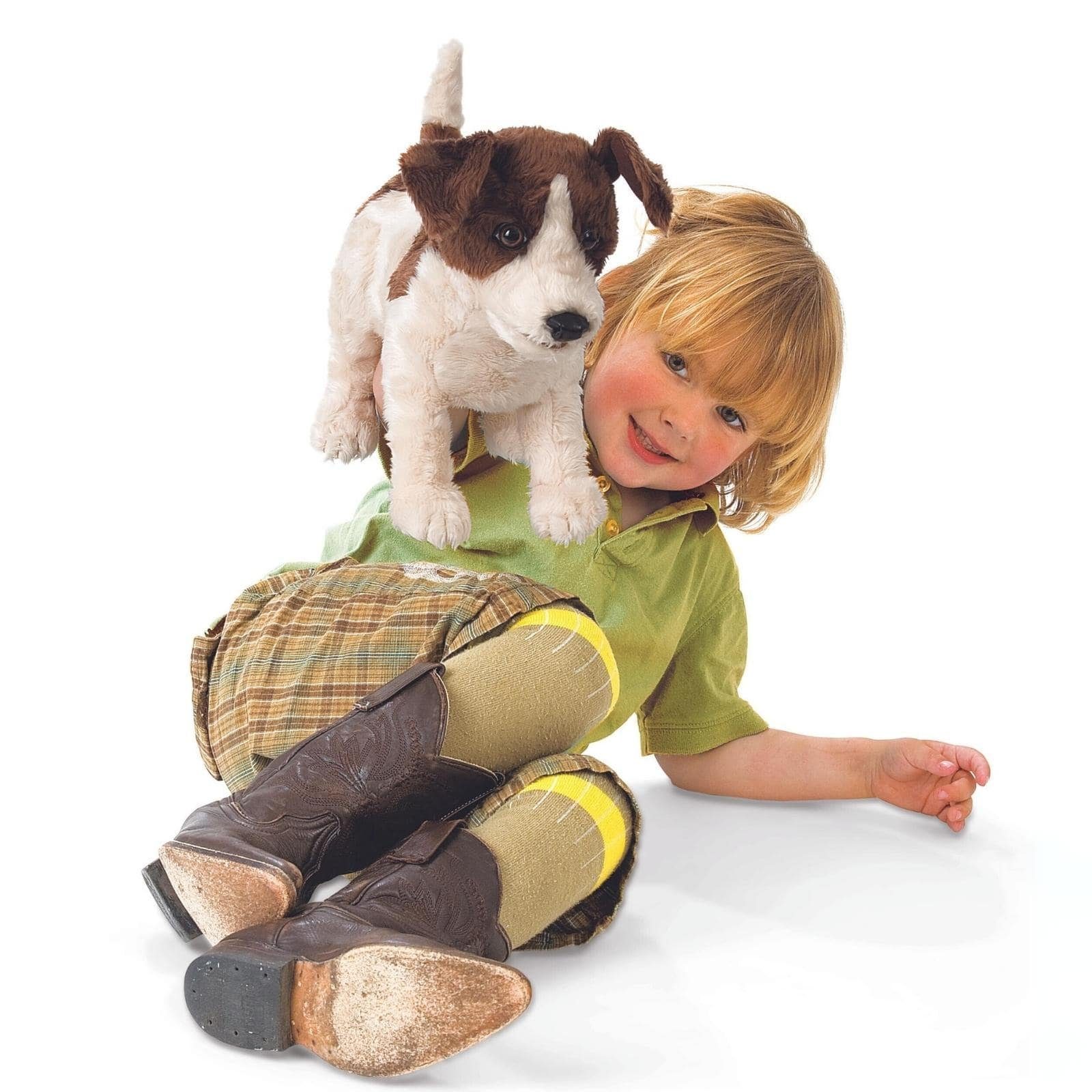 Folkmanis Handpuppen Handpuppe Folkmanis Jack Russel Terrier günstig online kaufen