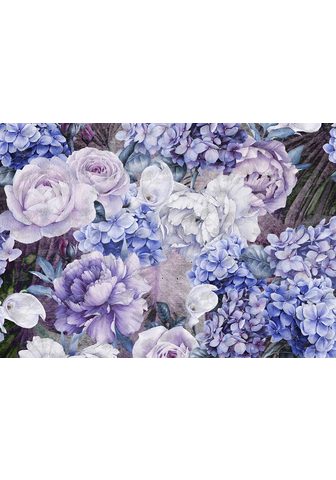 Consalnet Papiertapete »Blauer Blumen Mix« flora...