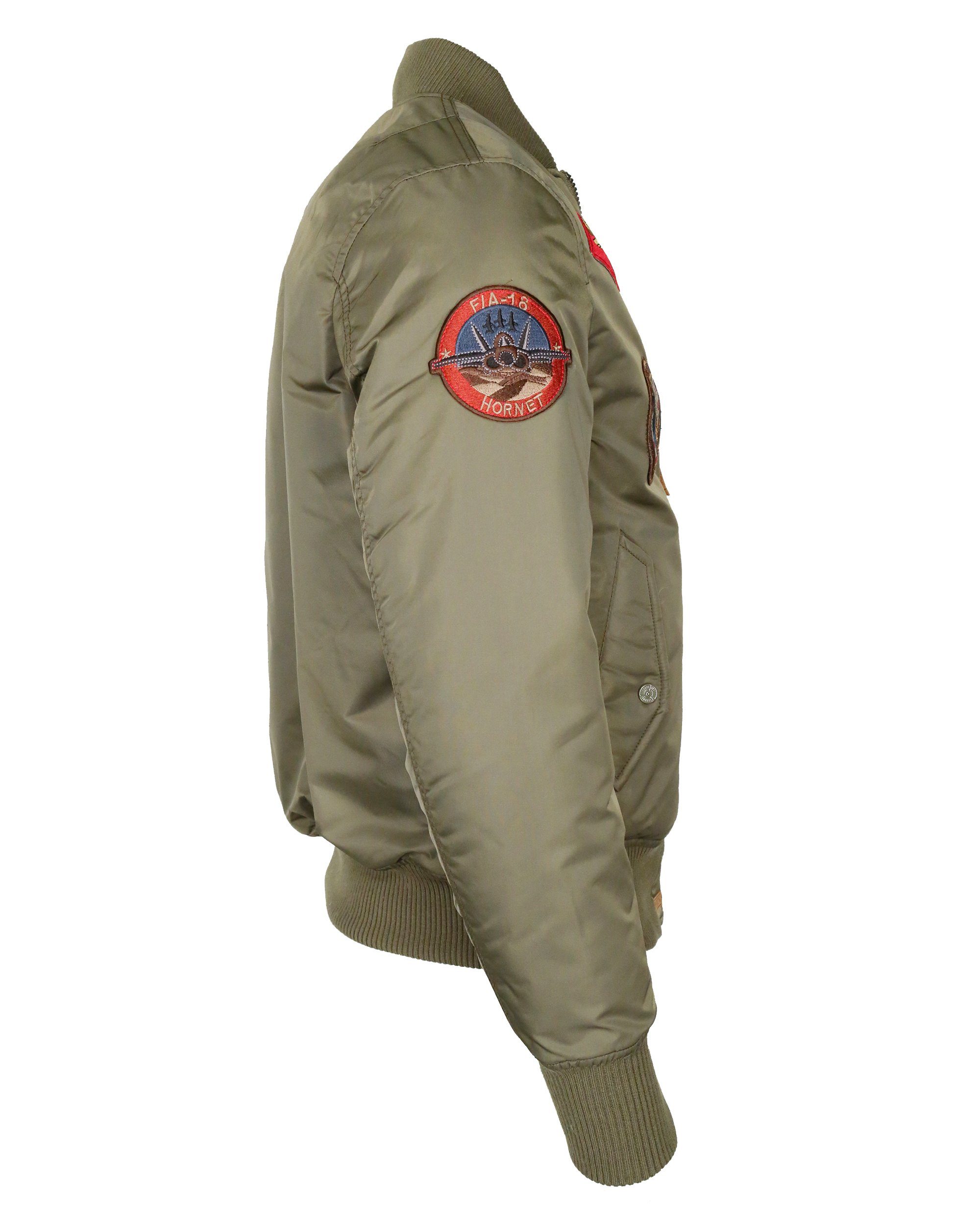 TOP GUN Bomberjacke im Pilotenstil mit Patches TG20191053 – Bild 4 von 5