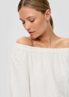 s.Oliver Kurzarmbluse Off-Shoulder-Bluse aus Viskosemix Raffung