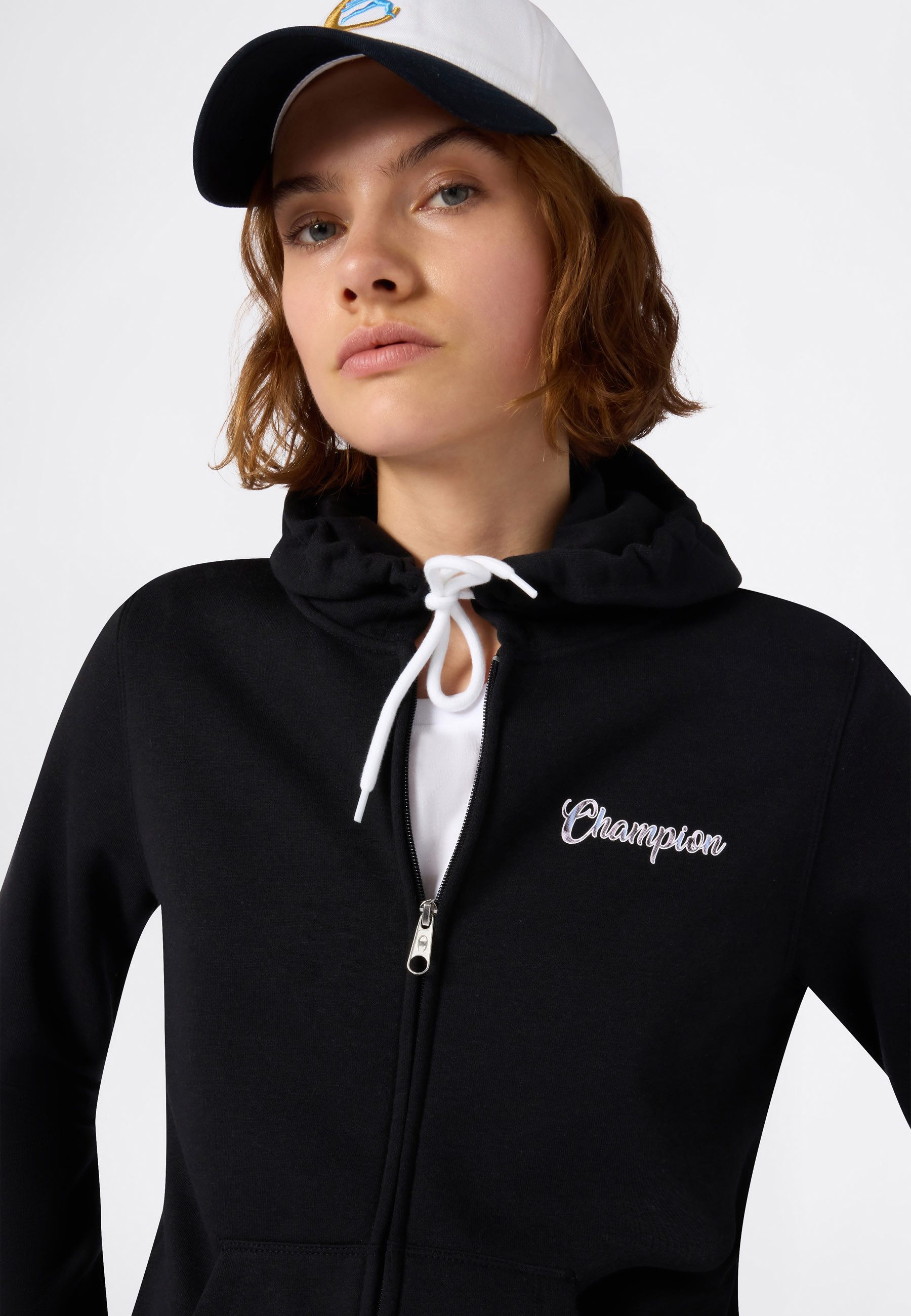 Champion Kapuzensweatjacke Graphic Full Zip Hoodie mit Kapuze, für vielseitige Freizeitaktivitäten