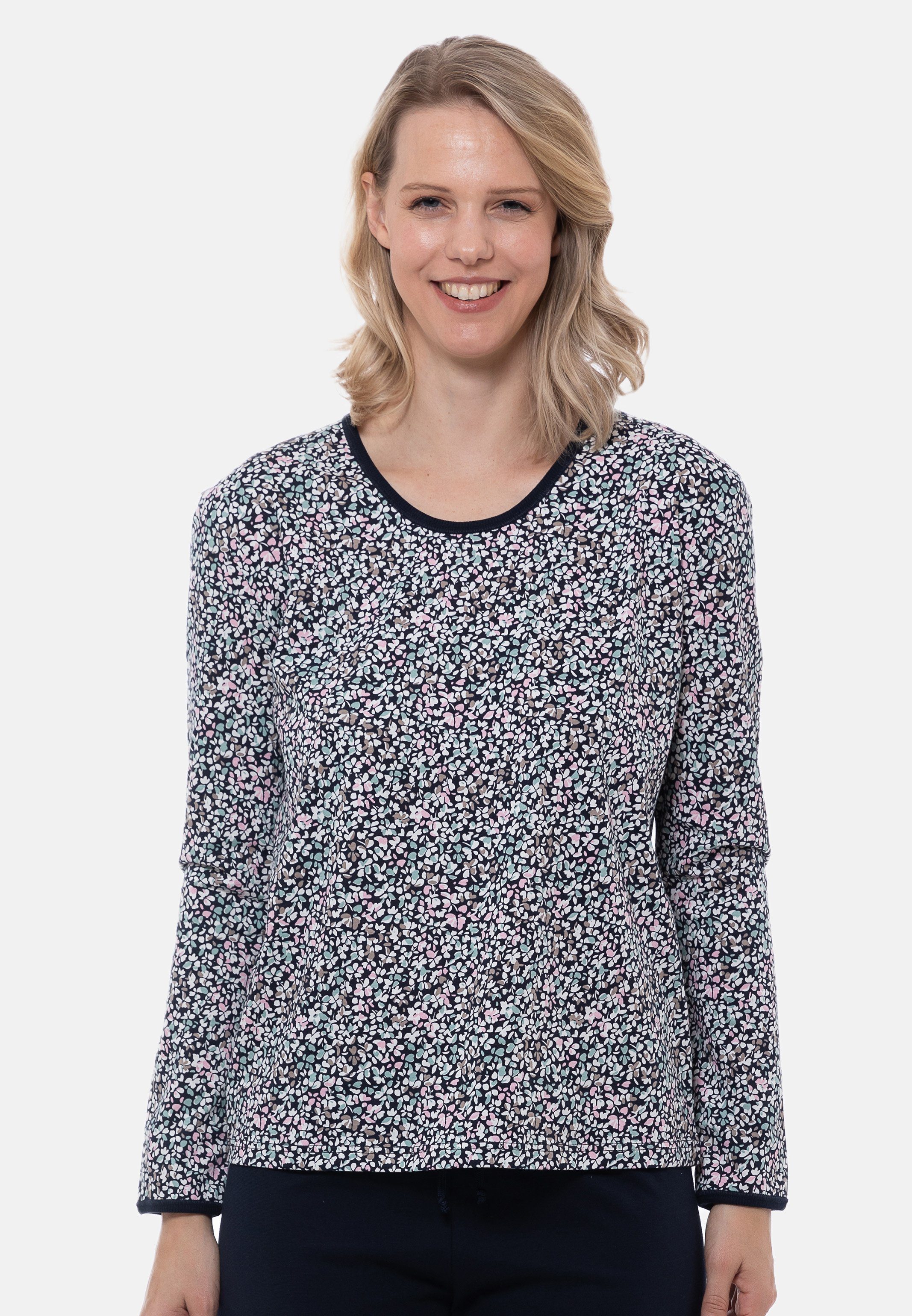 Ammann Pyjamaoberteil Mix & Match - Organic Cotton (1-tlg) Schlafanzug Shirt Langarm - Baumwolle -