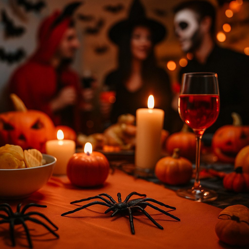 Widmann S.r.l. Tierfigur 50 schwarze Kunststoff Spinnen ca. 3 cm Halloween Deko Set Party (50 St), Perfekte Deko für Horror & Spaß