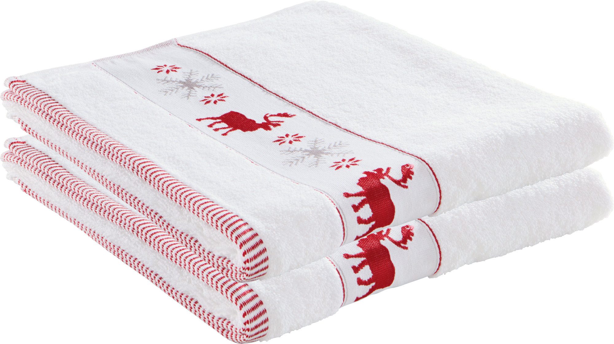 Erwin Müller Handtuch Handtuch 2er-Pack, Frottier, Walk-Frottier Motiv: Elc günstig online kaufen