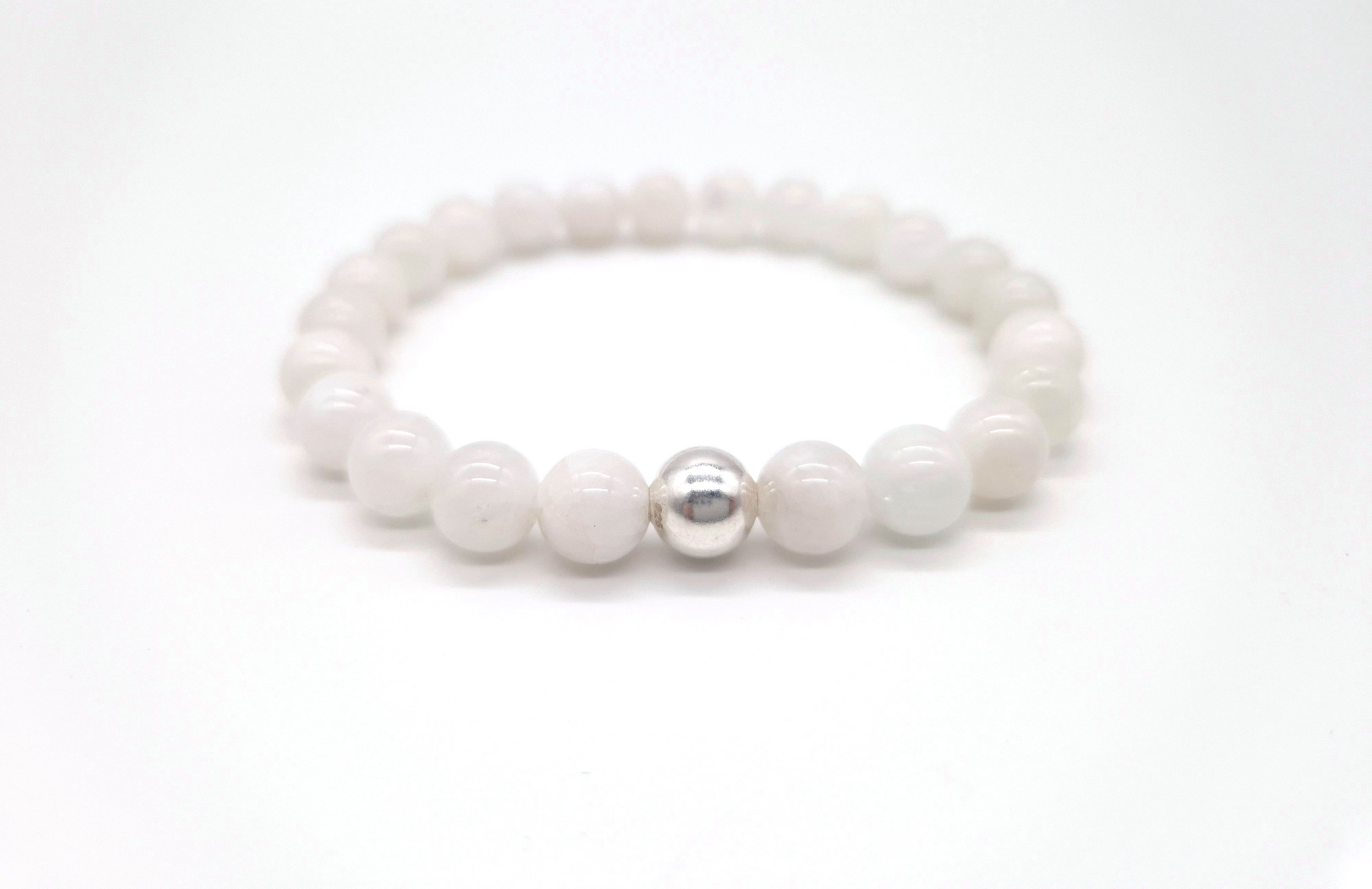 NAHLE Perlenarmband Mondstein 8mm mit 925 Silberperle (inkl. Schmuckbox), d günstig online kaufen