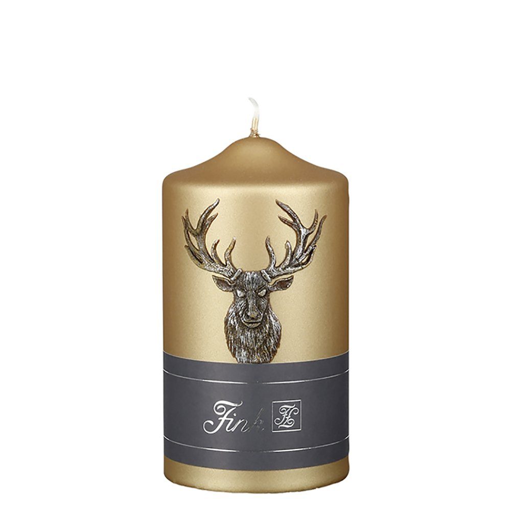Fink Stumpenkerze FINK Stumpenkerze Candle - gold - H. 15cm x B. 8cm x D. 8 günstig online kaufen