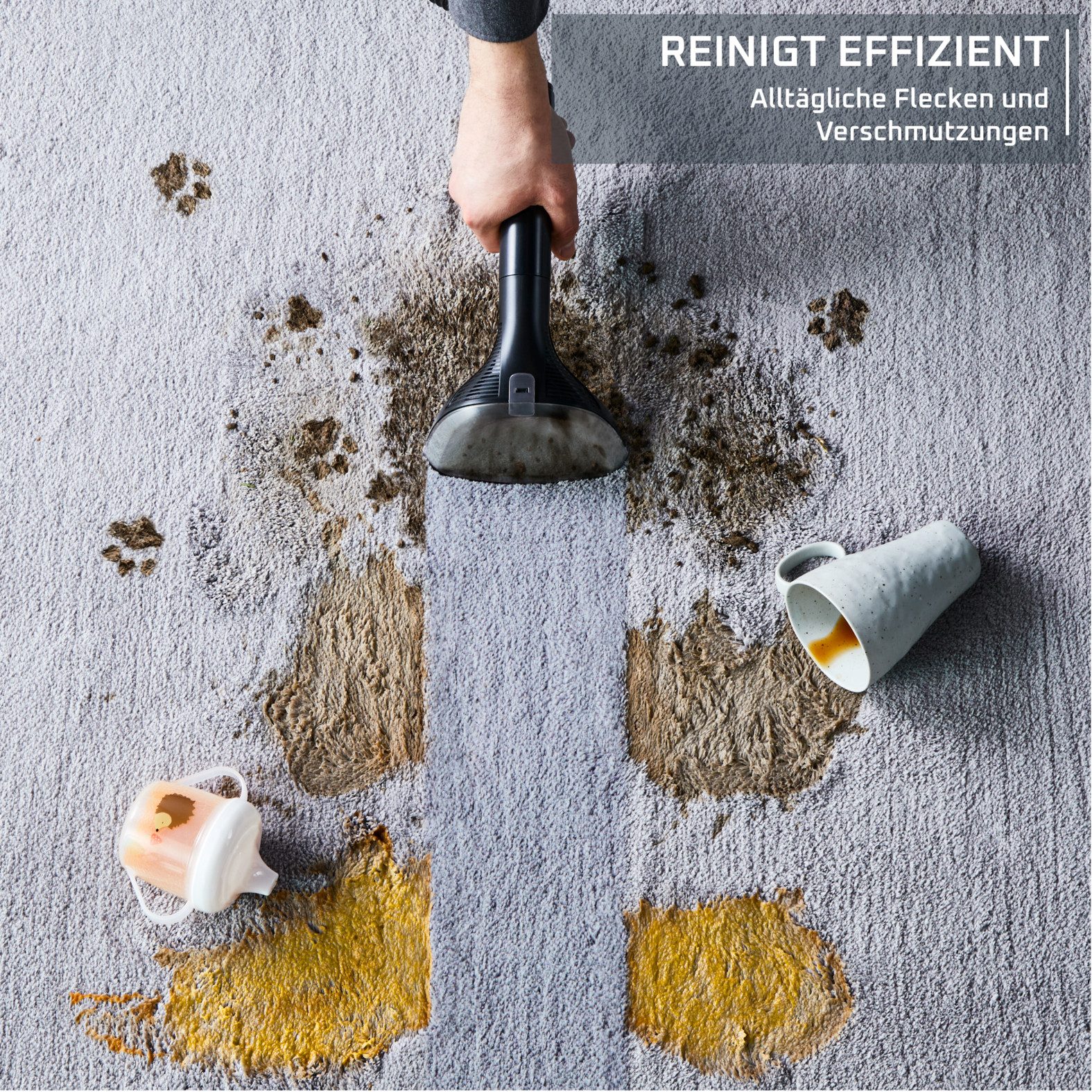 Rowenta Teppichreinigungsgerät IN5020 Clean It Fleckenentferner, 750 W, tragbarerer Fleckenreiniger, beseitigt schnell und effizient Flecken – Bild 5 von 5